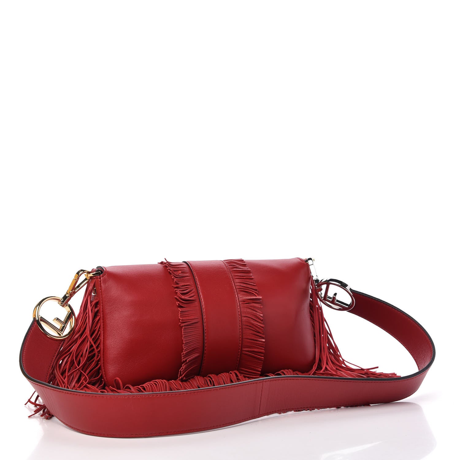 Fendi Nappa F is Fendi Fringe Baguette Fragola 3 of 11