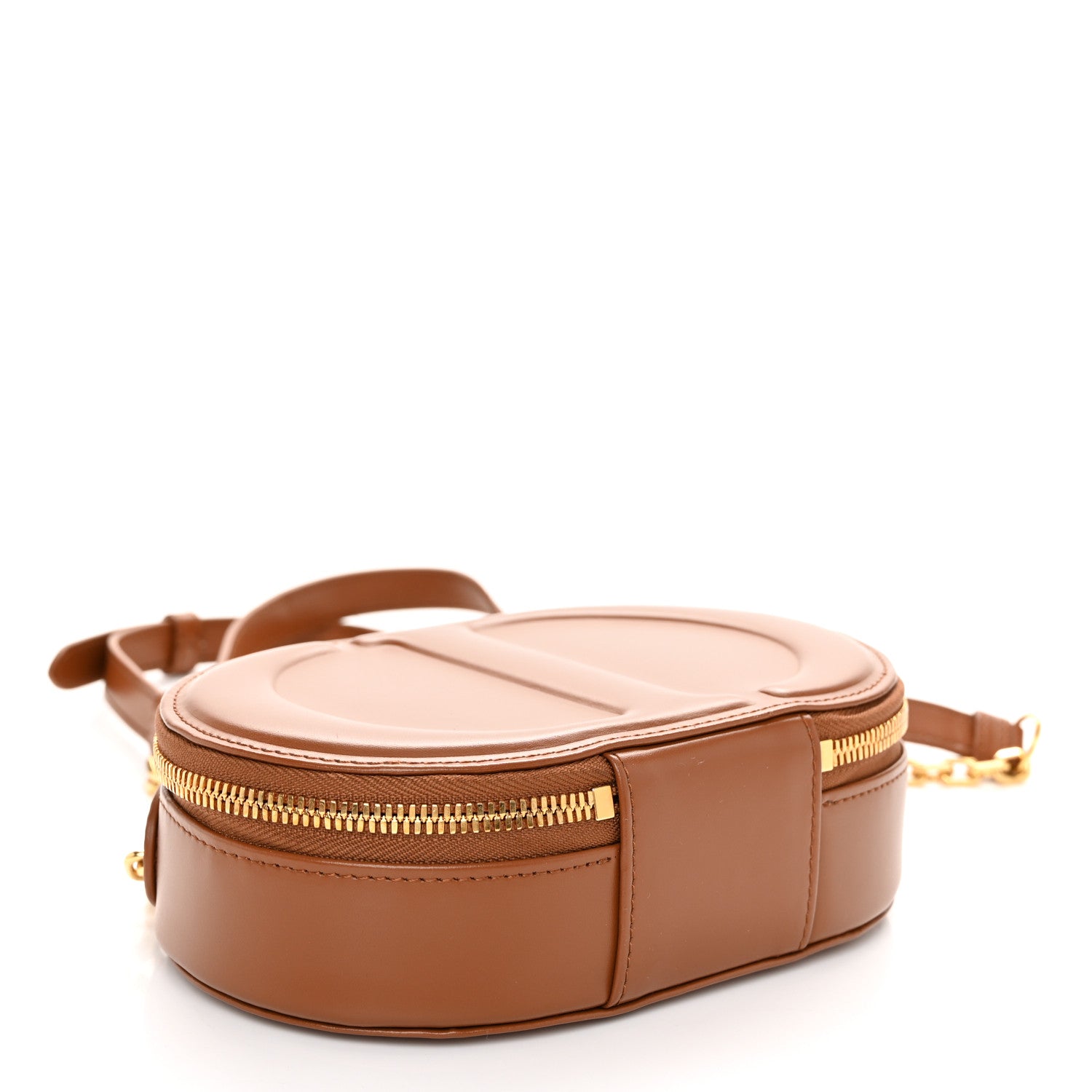 Christian Dior Calfskin CD Signature Oval Crossbody Camera Bag Brown 4 of 11