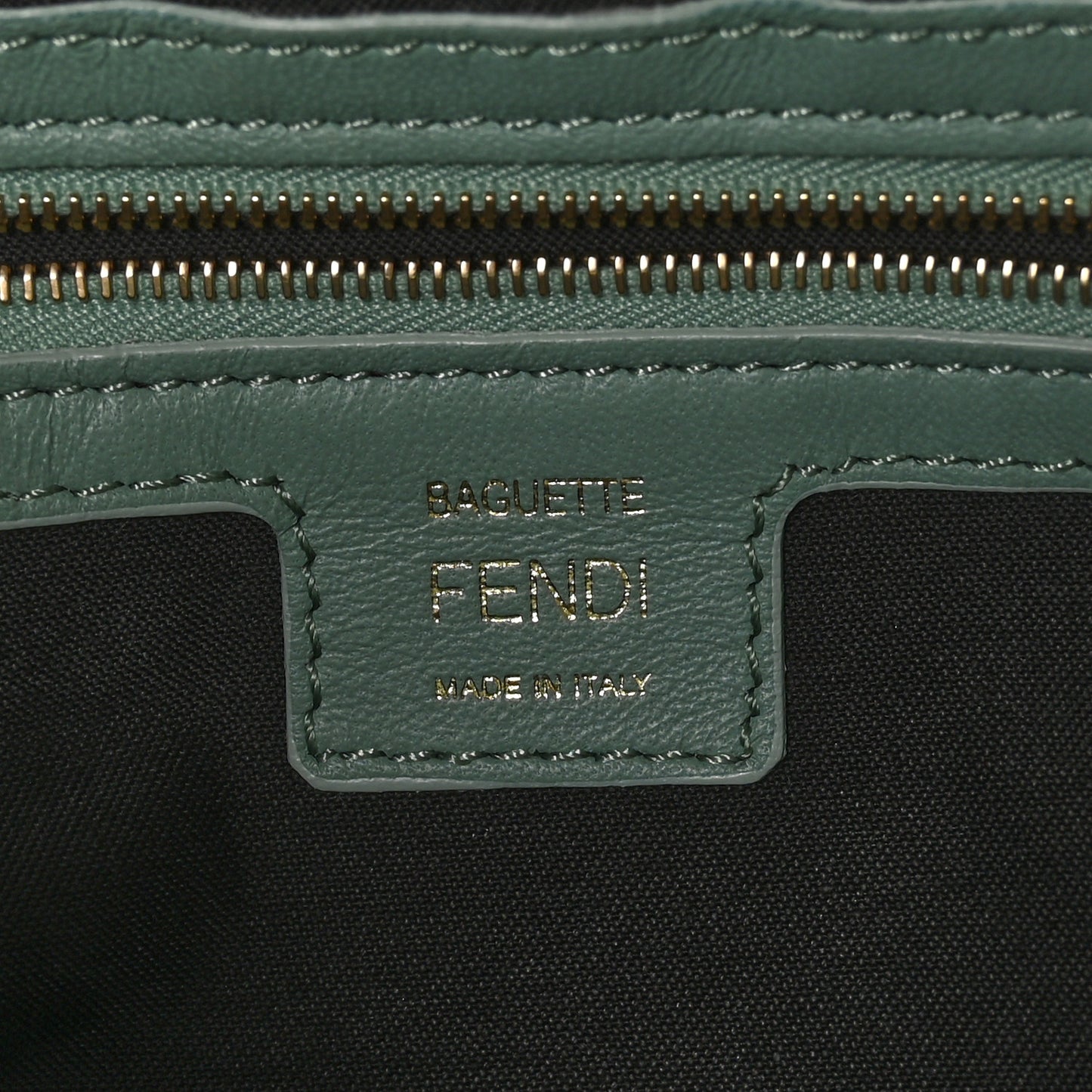 Nappa FF 1974 Embossed Baguette Menta