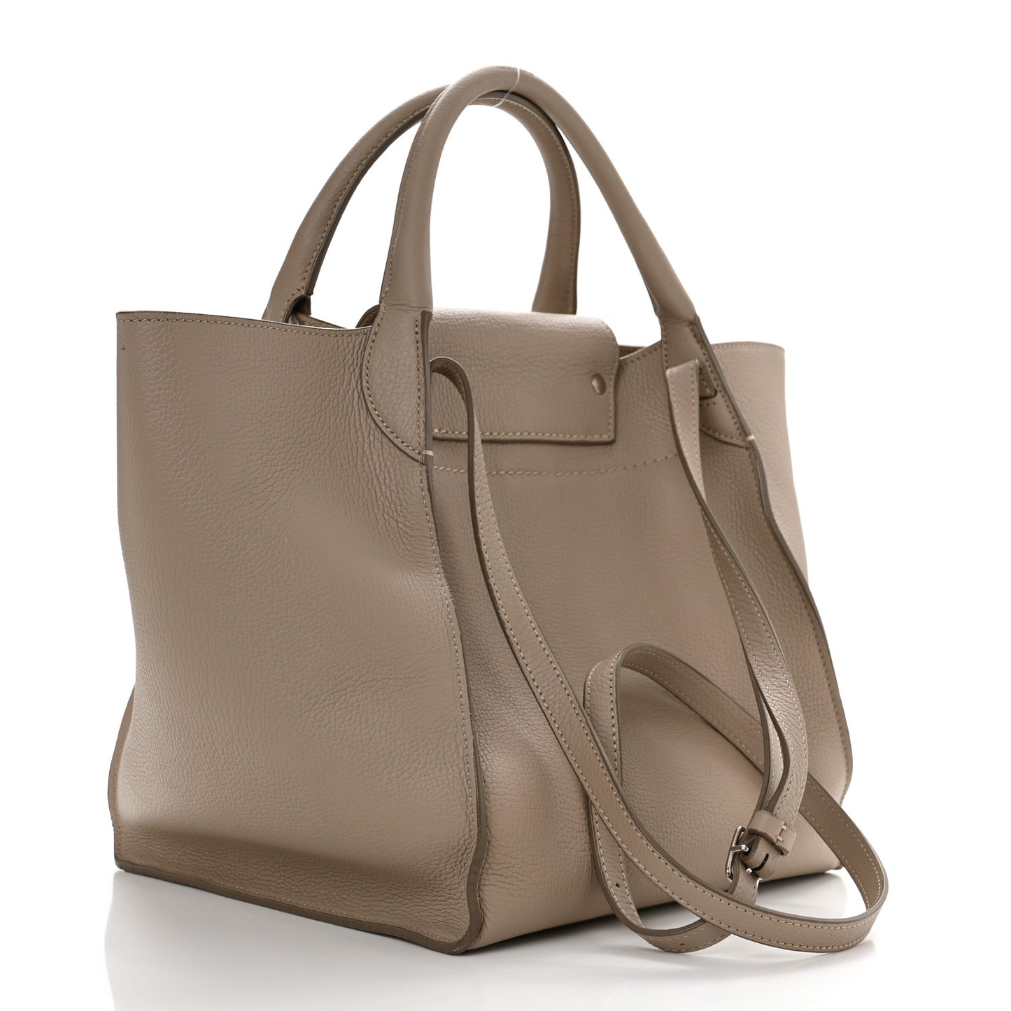 Supple Grained Calfskin Small Big Bag Light Taupe