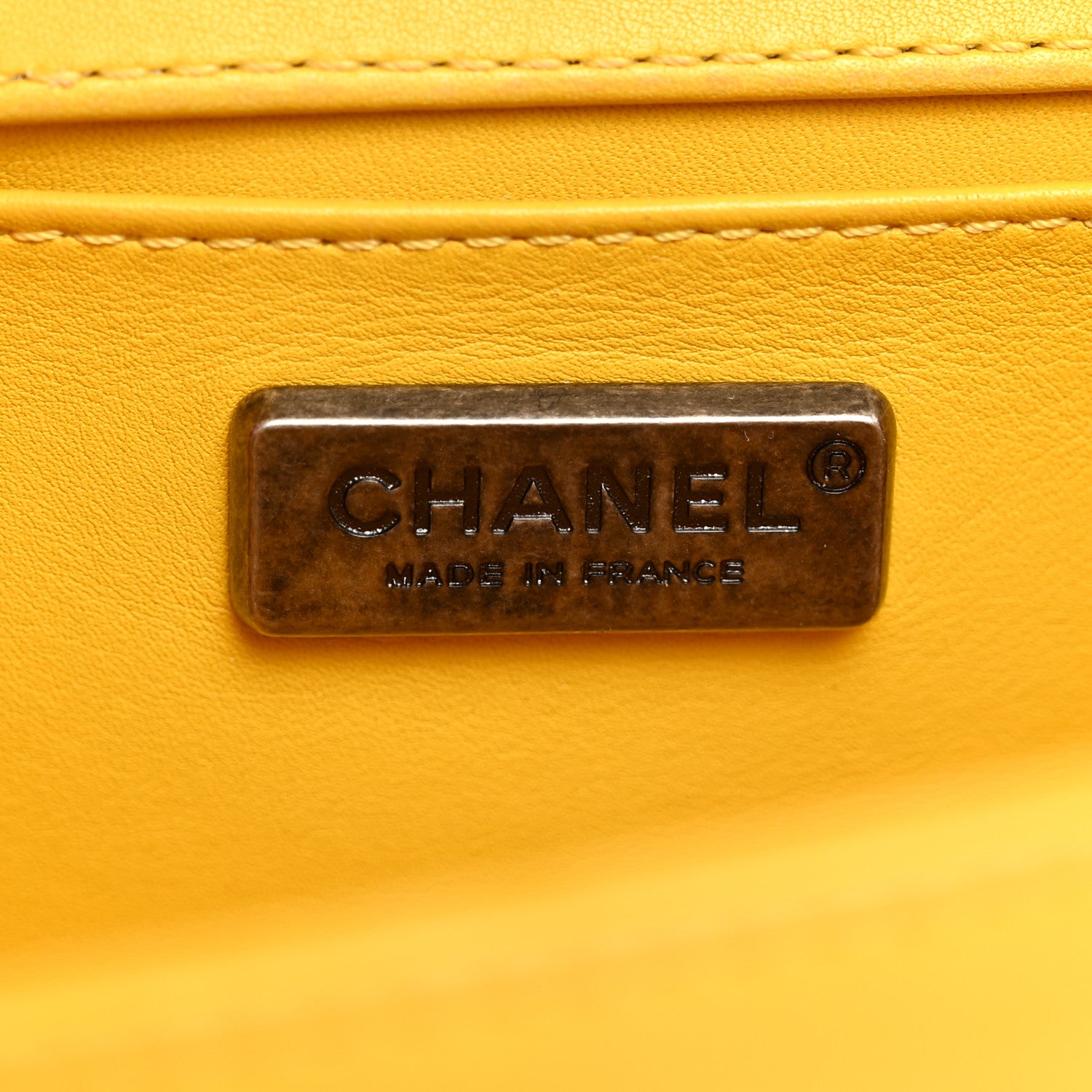 Chanel Galuchat Stingray Small Boy Flap Yellow 6 of 12