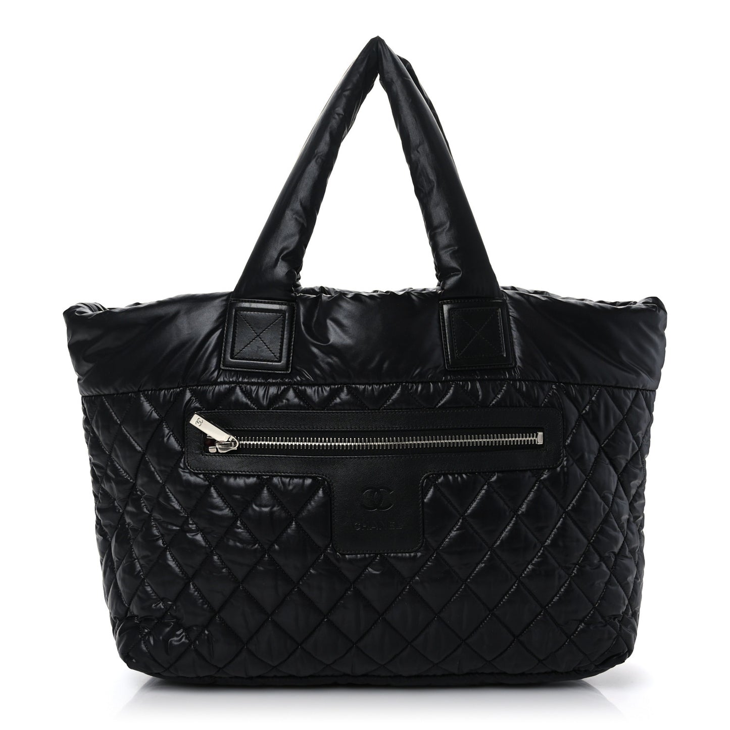 Nylon Quilted Large Coco Cocoon Tote Black