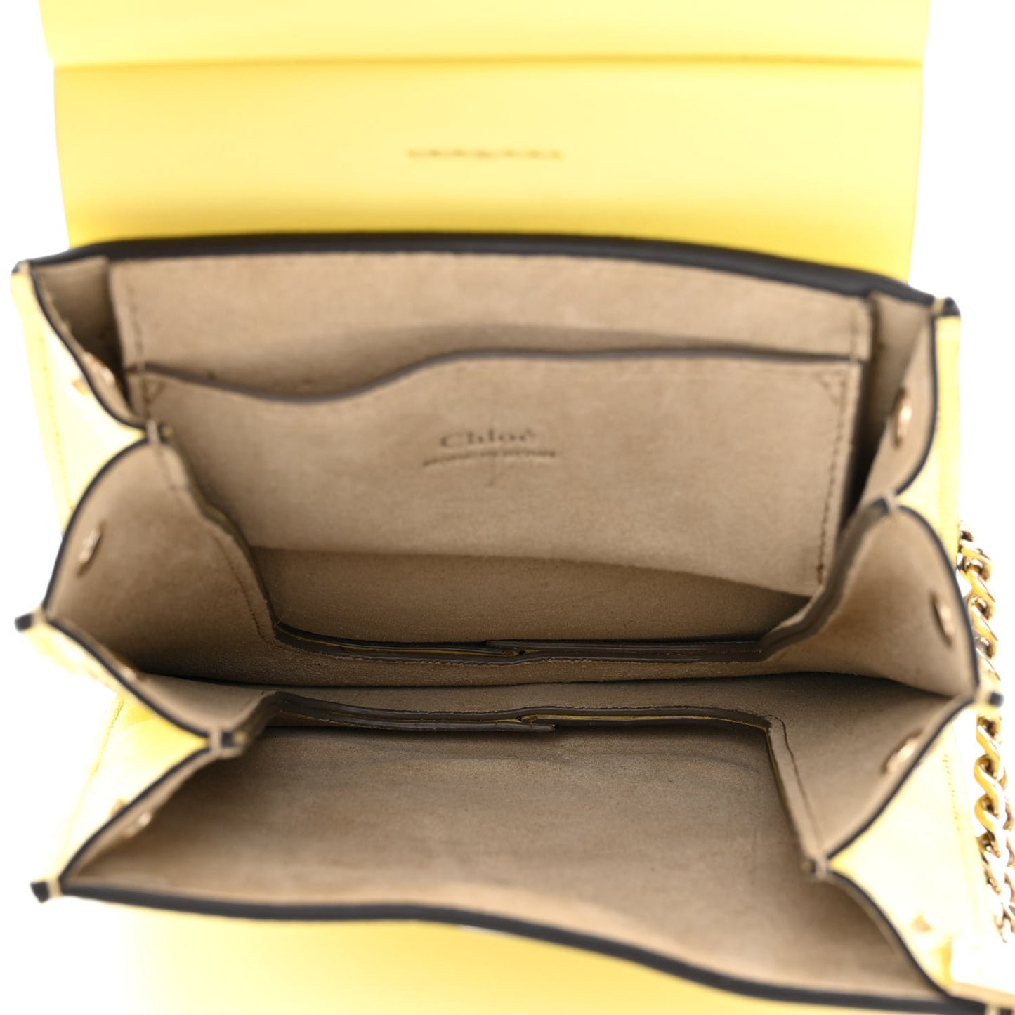 Suede Calfskin Mini Faye Bracelet Bag Lemonade