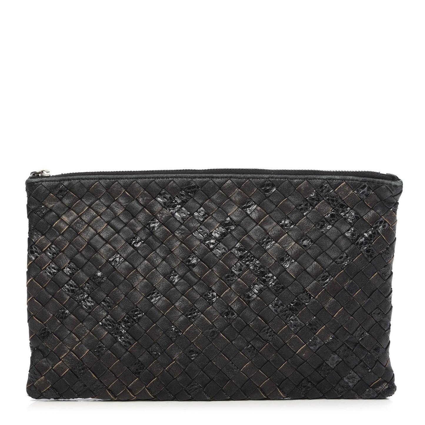 Nappa Ayers Intrecciato Medium Document Case Black
