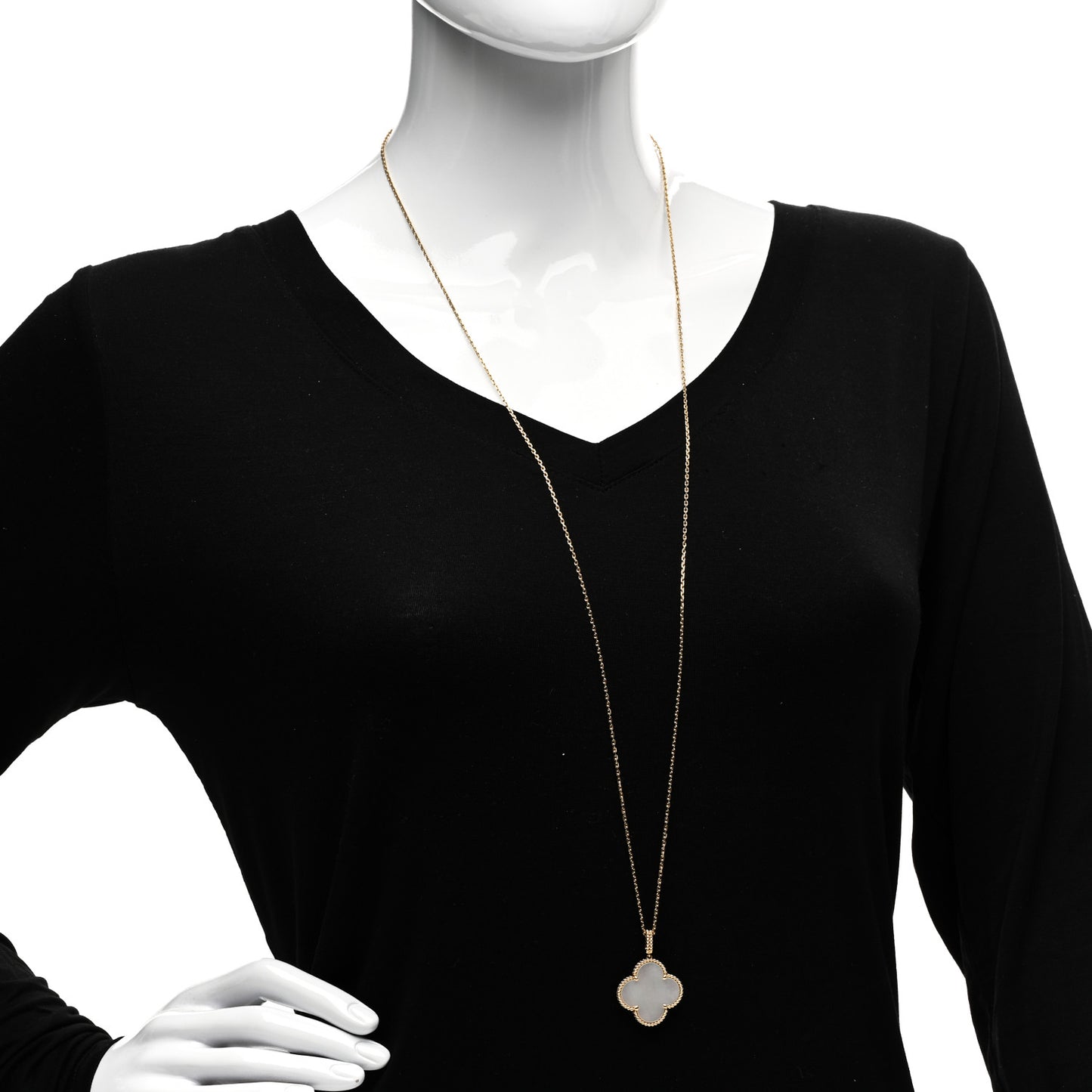 18K Yellow Gold Mother of Pearl Magic Alhambra Long Necklace