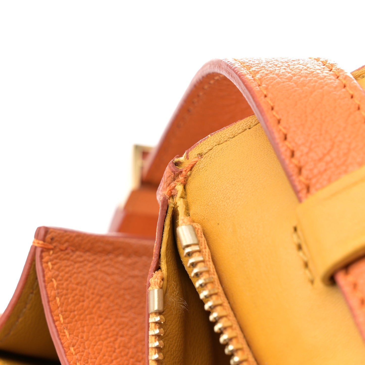 Goatskin Medium Classic Box Flap Bag Orange