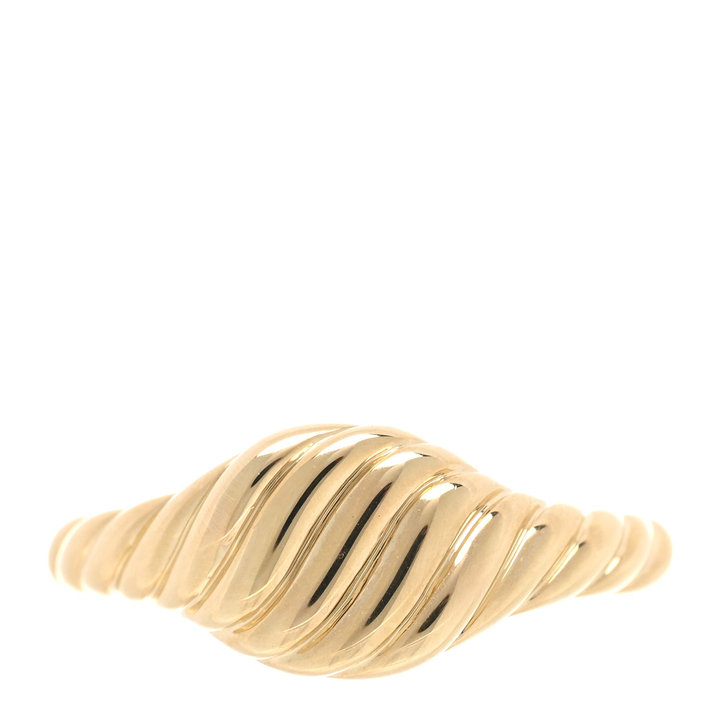 18K Yellow Gold Sculpted Cable Pinky Ring 47 4