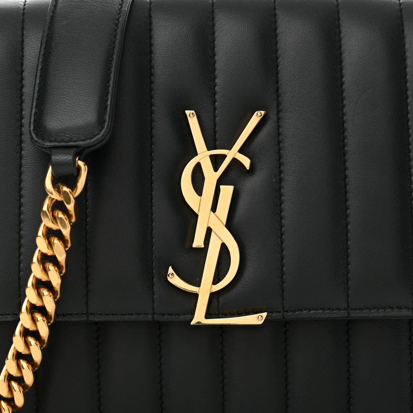 Lambskin Matelasse Monogram Medium Vicky Chain Bag Algae