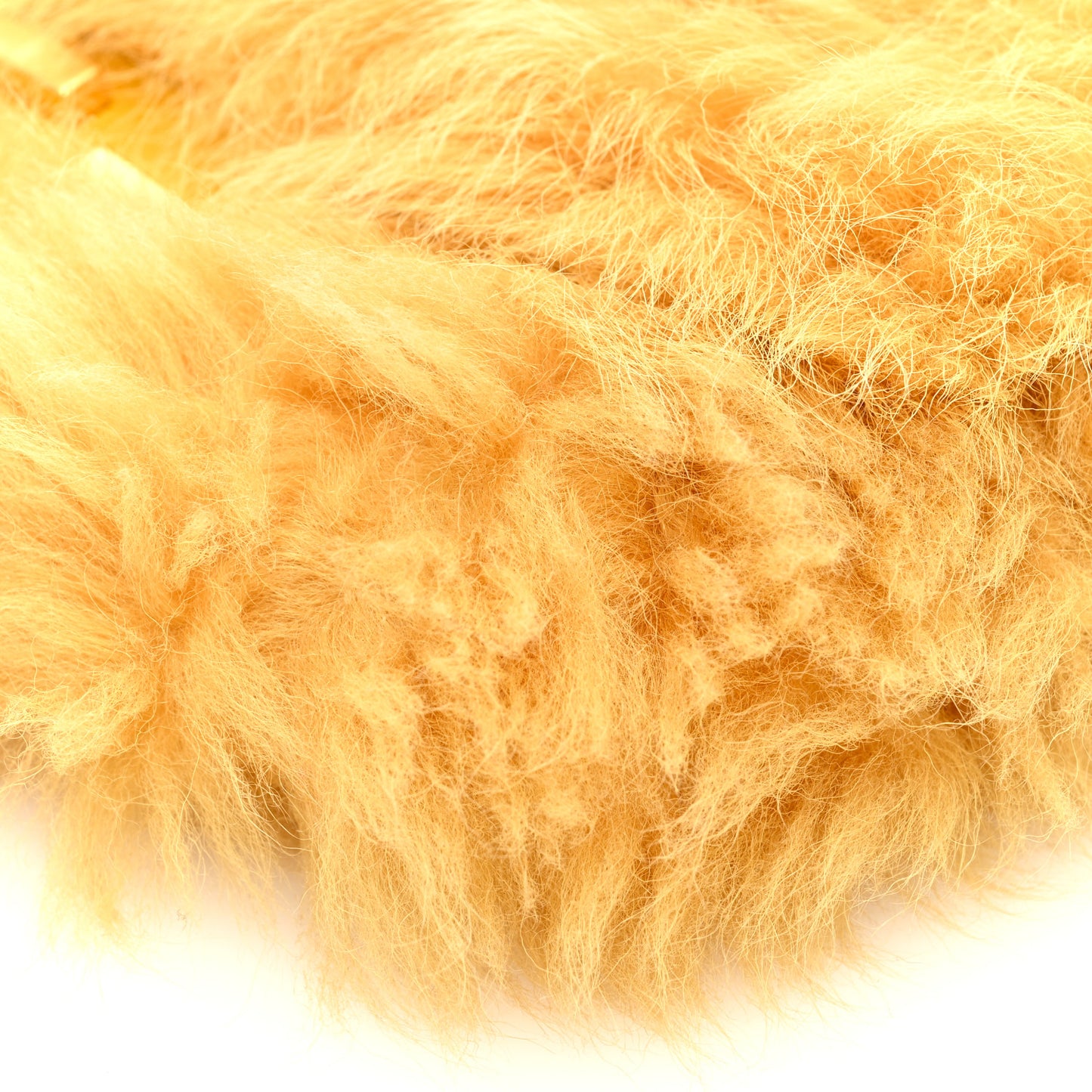 Shearling Shiny Nappa Mini Baguette Yellow