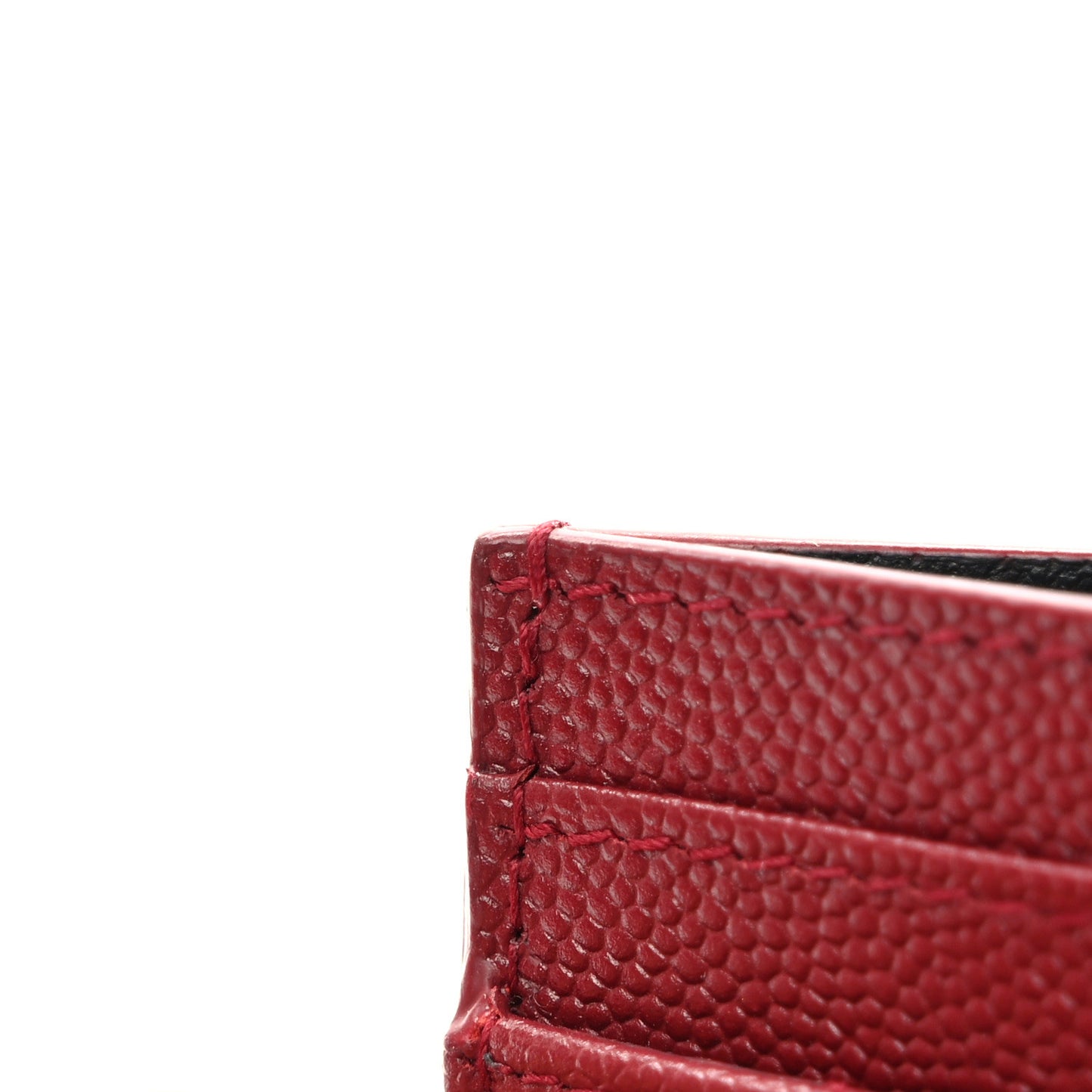 Grain De Poudre Matelasse Chevron Monogram Credit Card Case Opyum Red