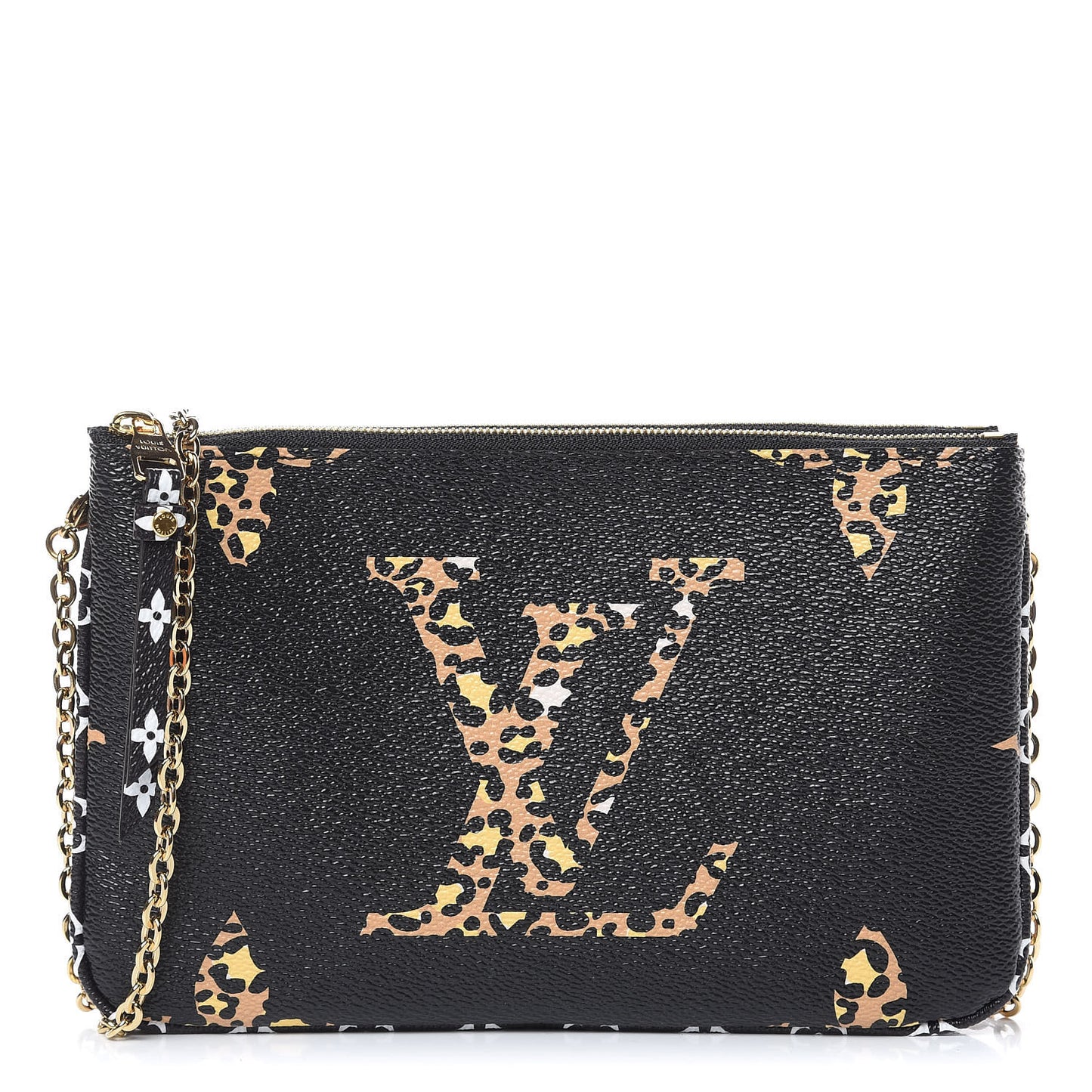 Monogram Giant Jungle Pochette Double Zip Black