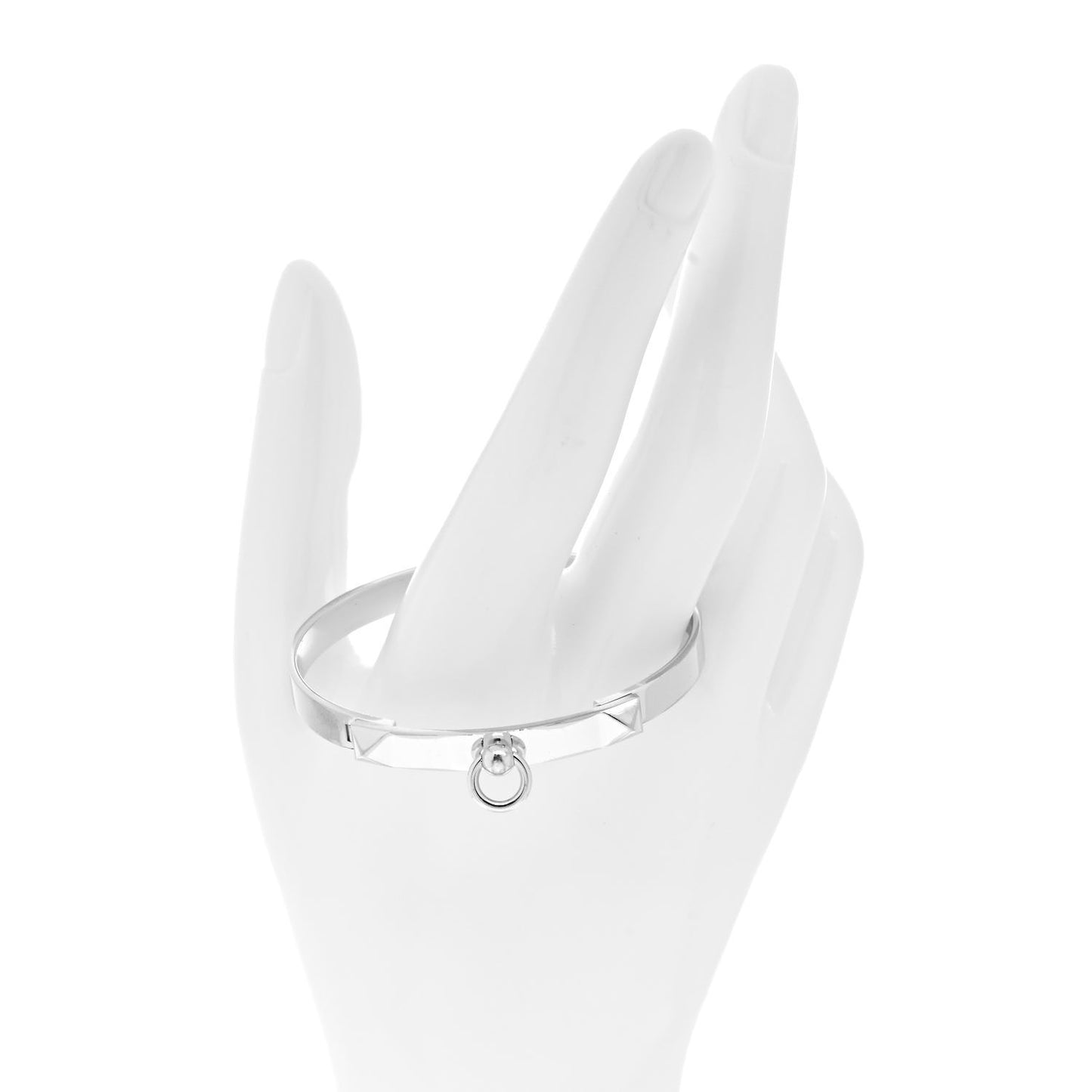 18K White Gold PM Collier De Chien Bracelet XS