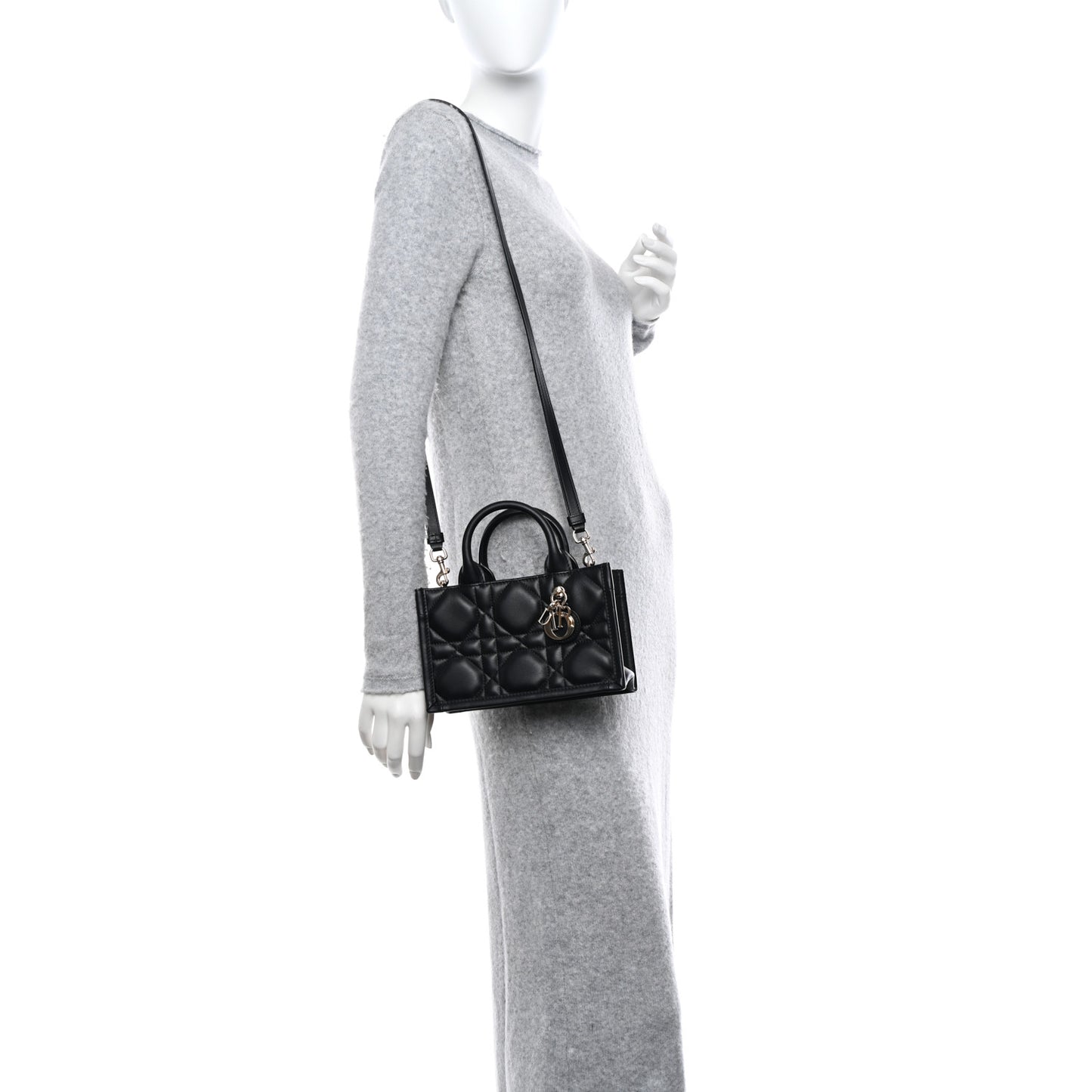 Calfksin Macrocannage Mini Book Tote Black