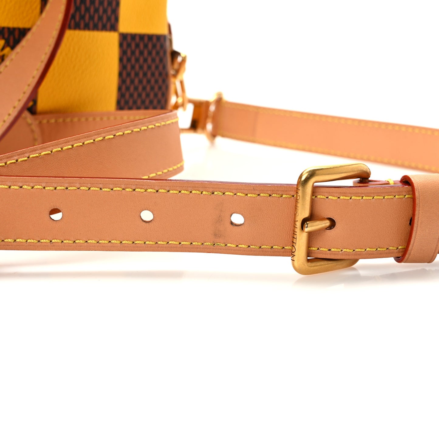 Damier Pop Chess Messenger Jaune Mat