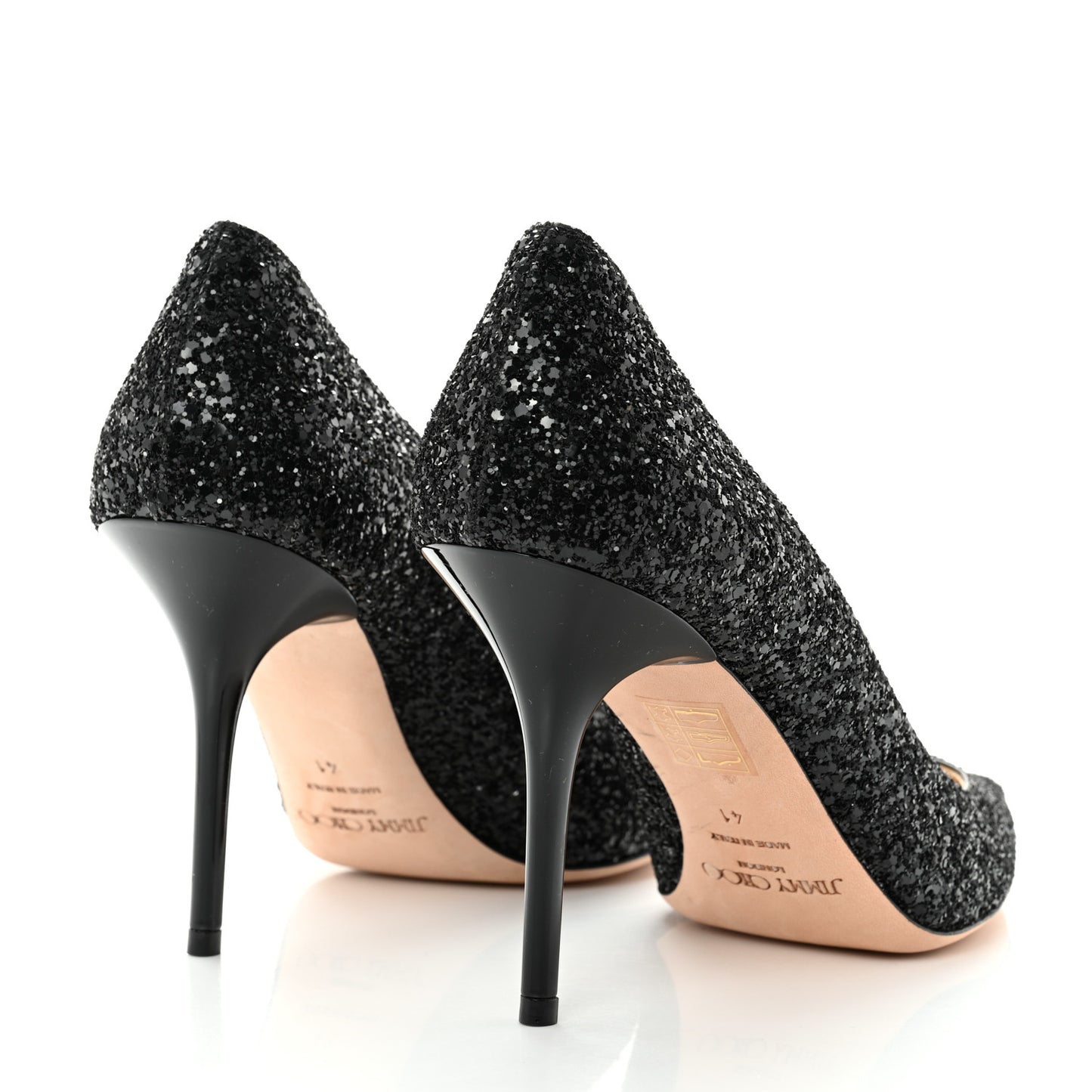 Coarse Glitter Pointy Toe Romy 85 Pumps 41 Black