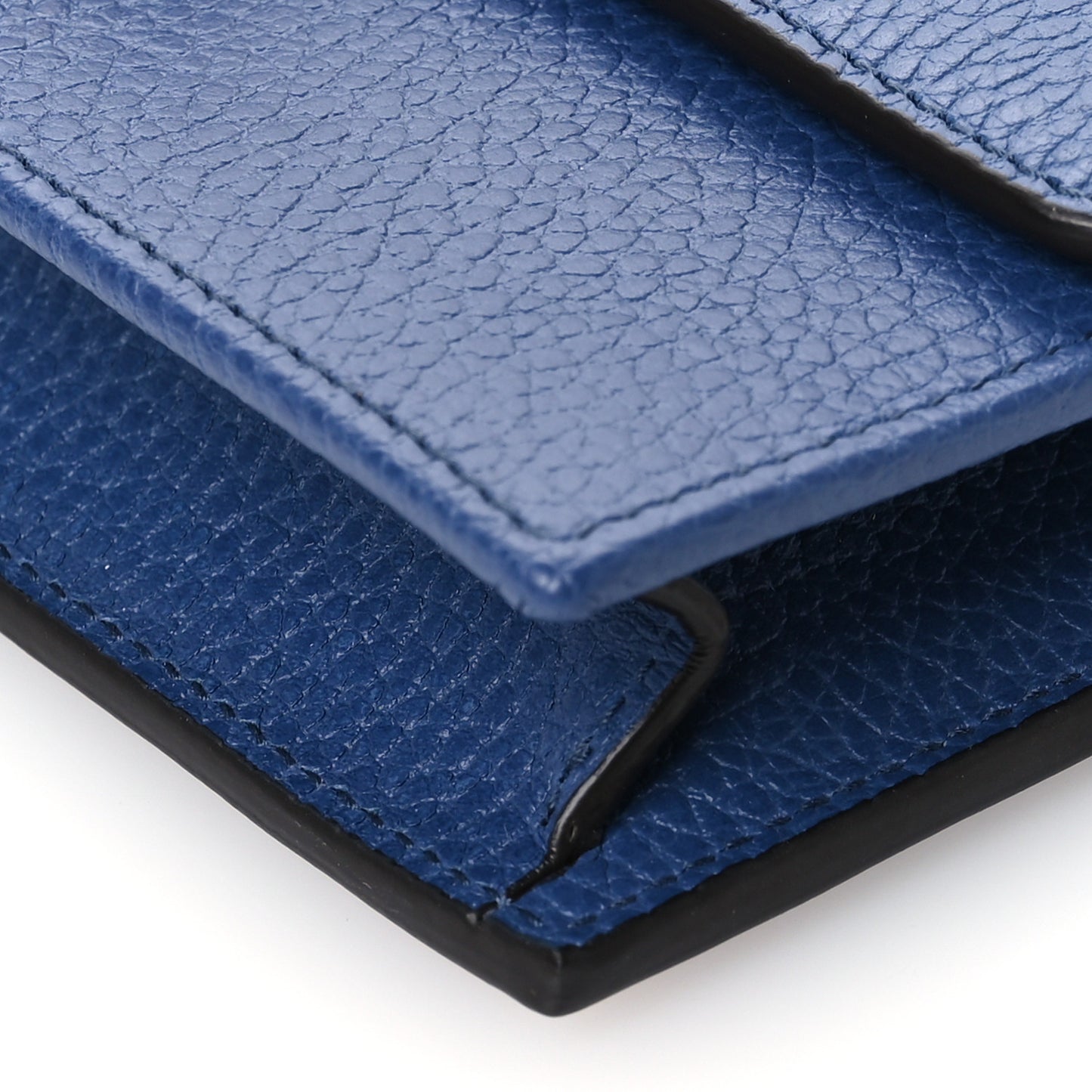 Dollar Calfskin Interlocking G Chain Wallet Caspian