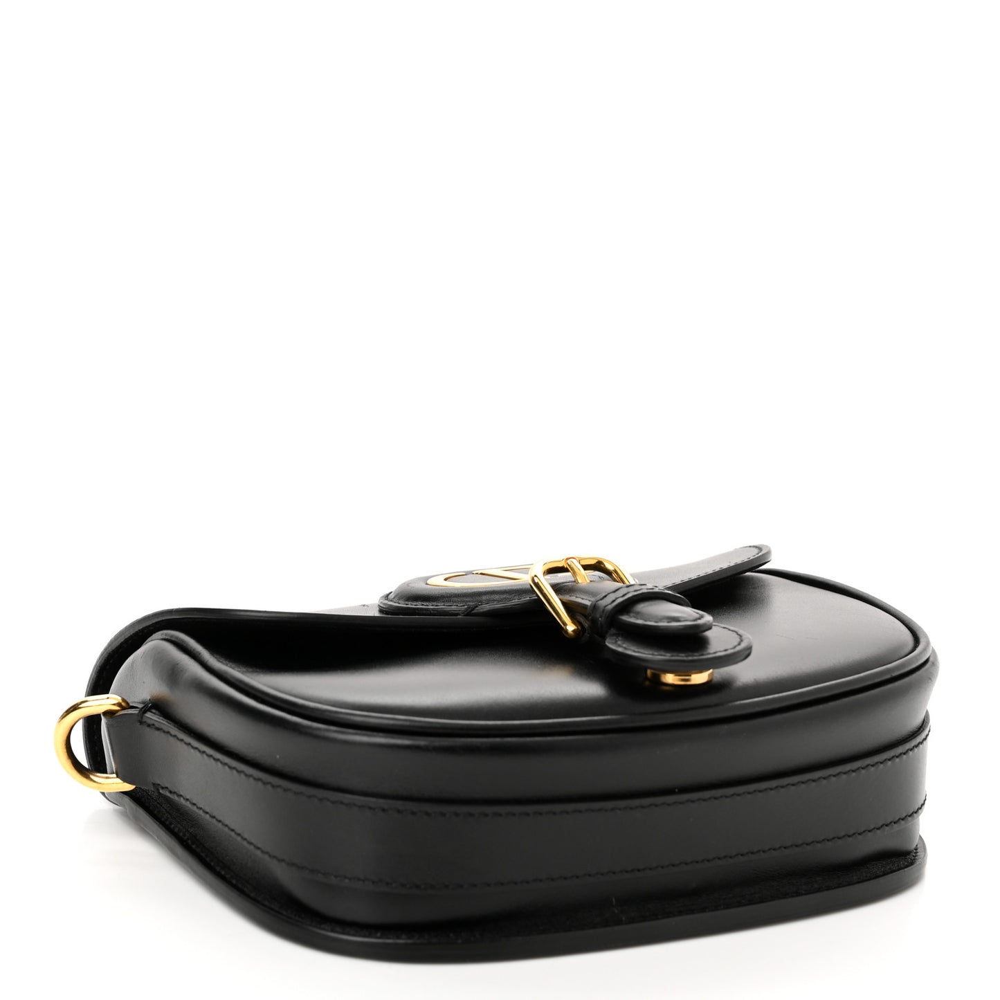 Box Calfskin Small Bobby Flap Black
