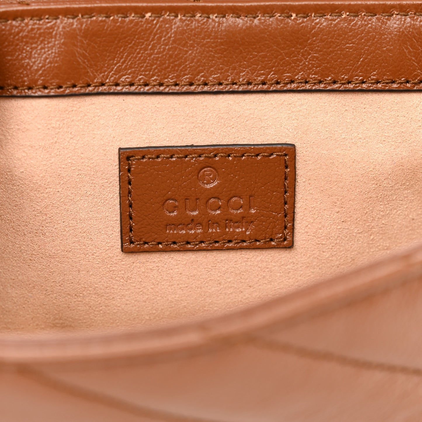 Azalea Calfskin Matelasse Diagonal Super Mini GG Marmont Shoulder Bag Cuir