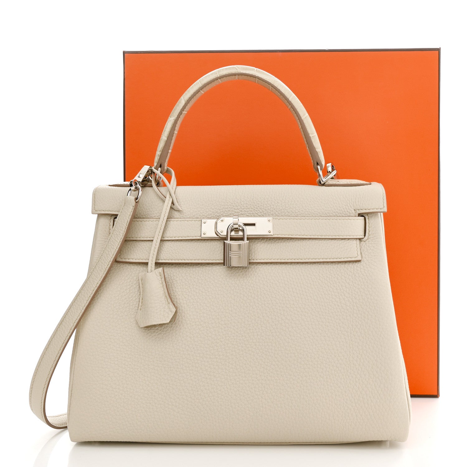 Hermes Togo Matte Alligator Kelly Retourne Touch 28 Beton 15 of 15