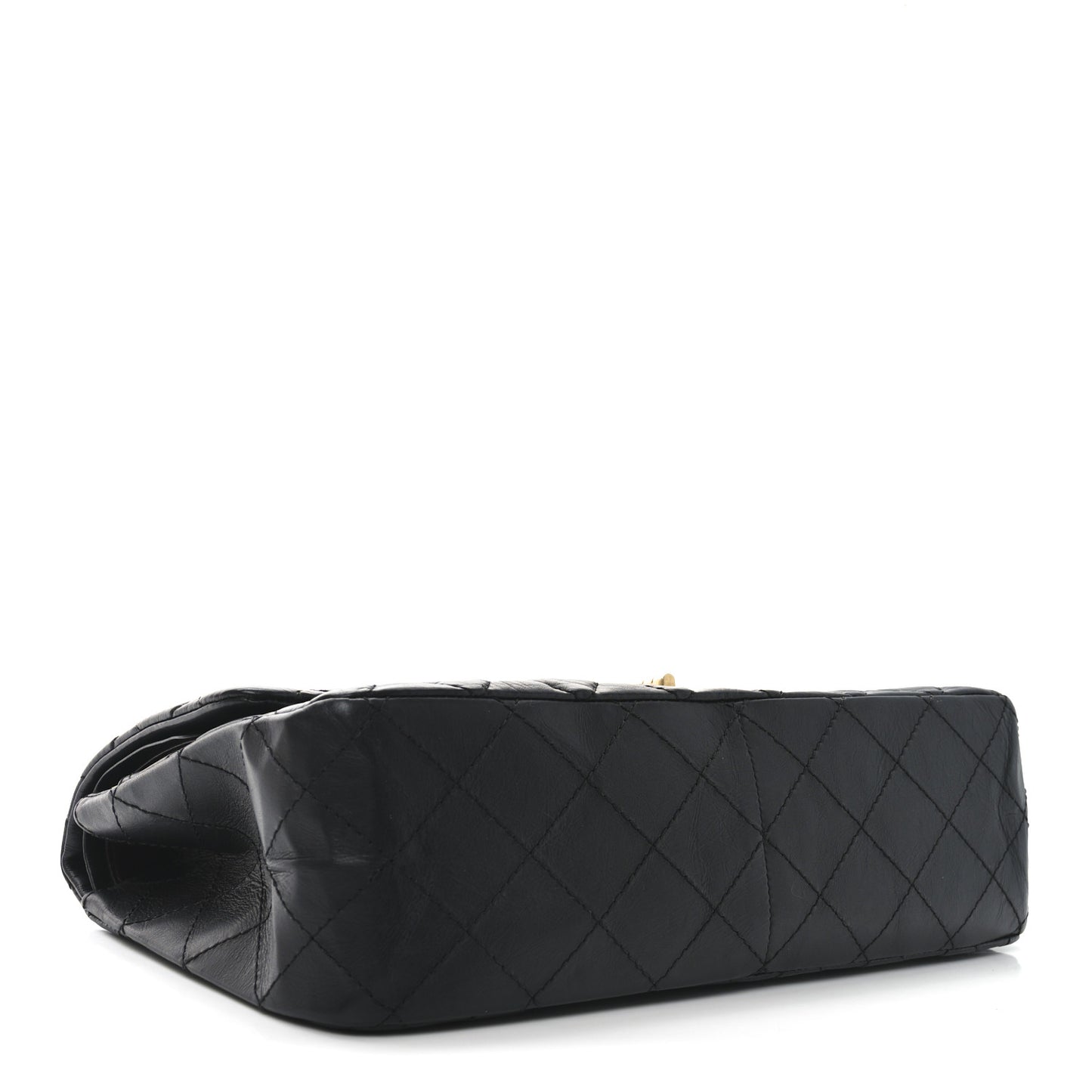 Aged Calfskin Quilted 2.55 Reissue 227 Flap Black