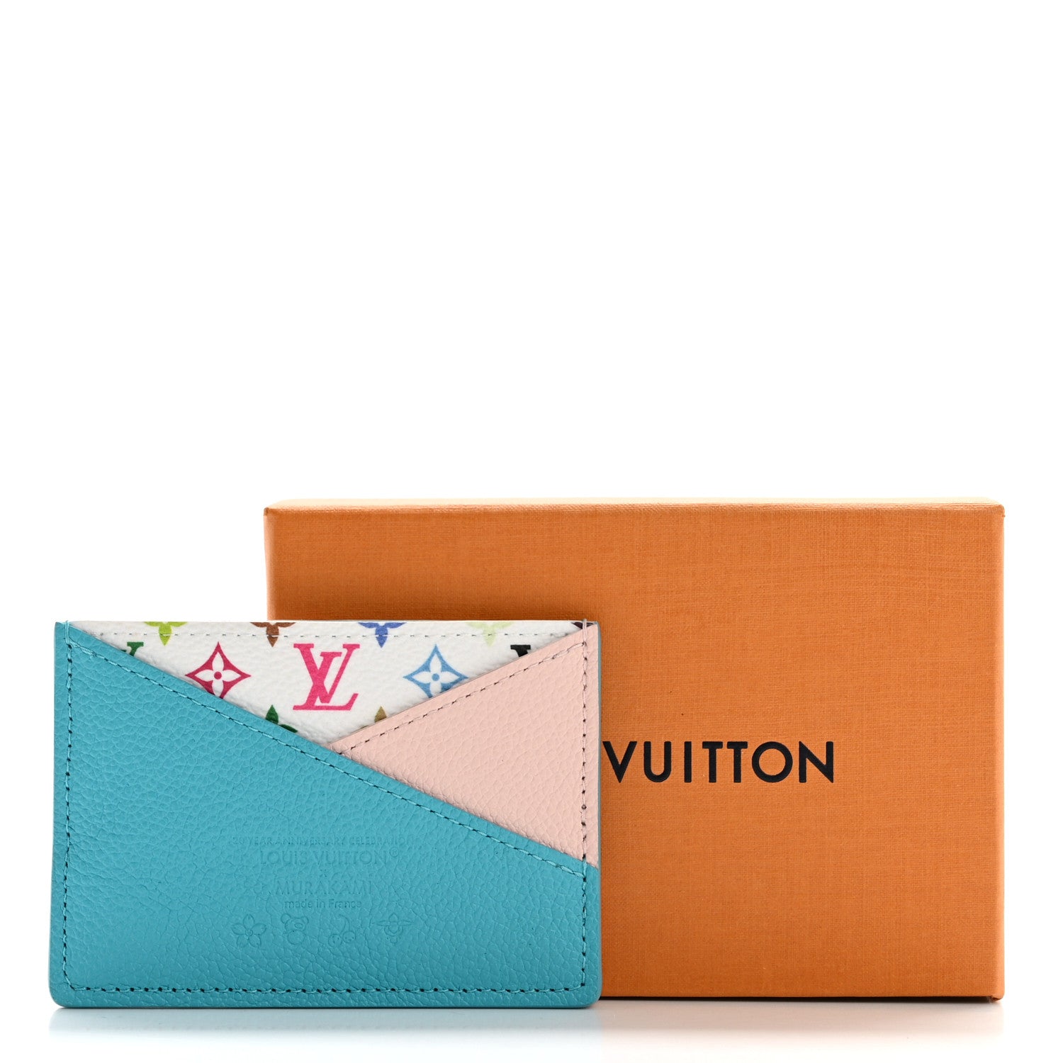 Louis Vuitton LV X TM Monogram Multicolor Criss-Cross Card Holder Kabira Blue Rose 7 of 7