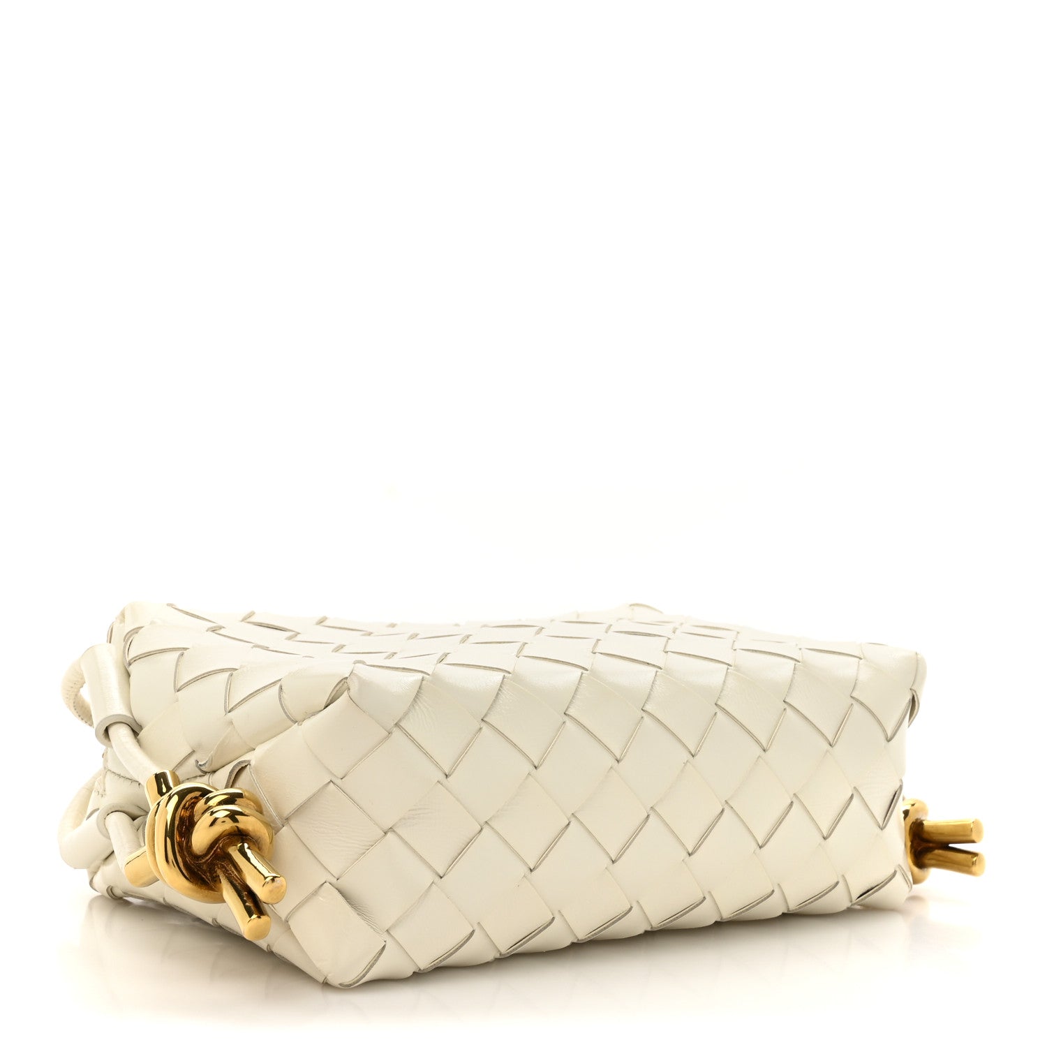 Bottega Veneta Nappa Intrecciato Metallic Knot Mini Loop Camera Bag Bone 4 of 9