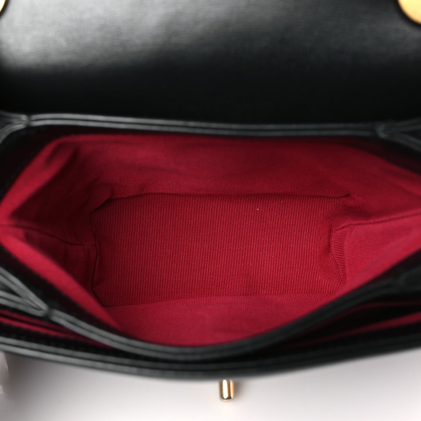 Calfskin Quilted Pearl Jewel Chain Flap Black