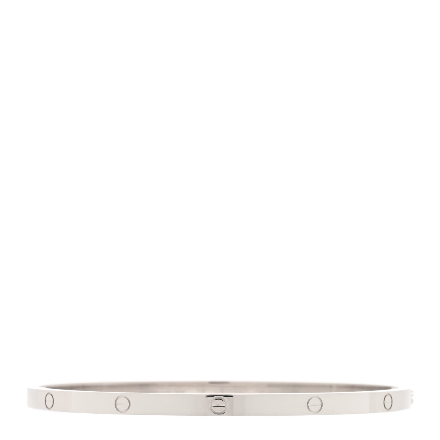 Cartier 18K White Gold Small LOVE Bracelet 19 1 of 4
