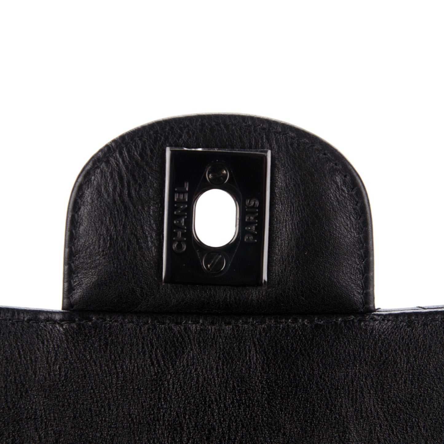 Calfskin Quilted Mini Square Flap So Black