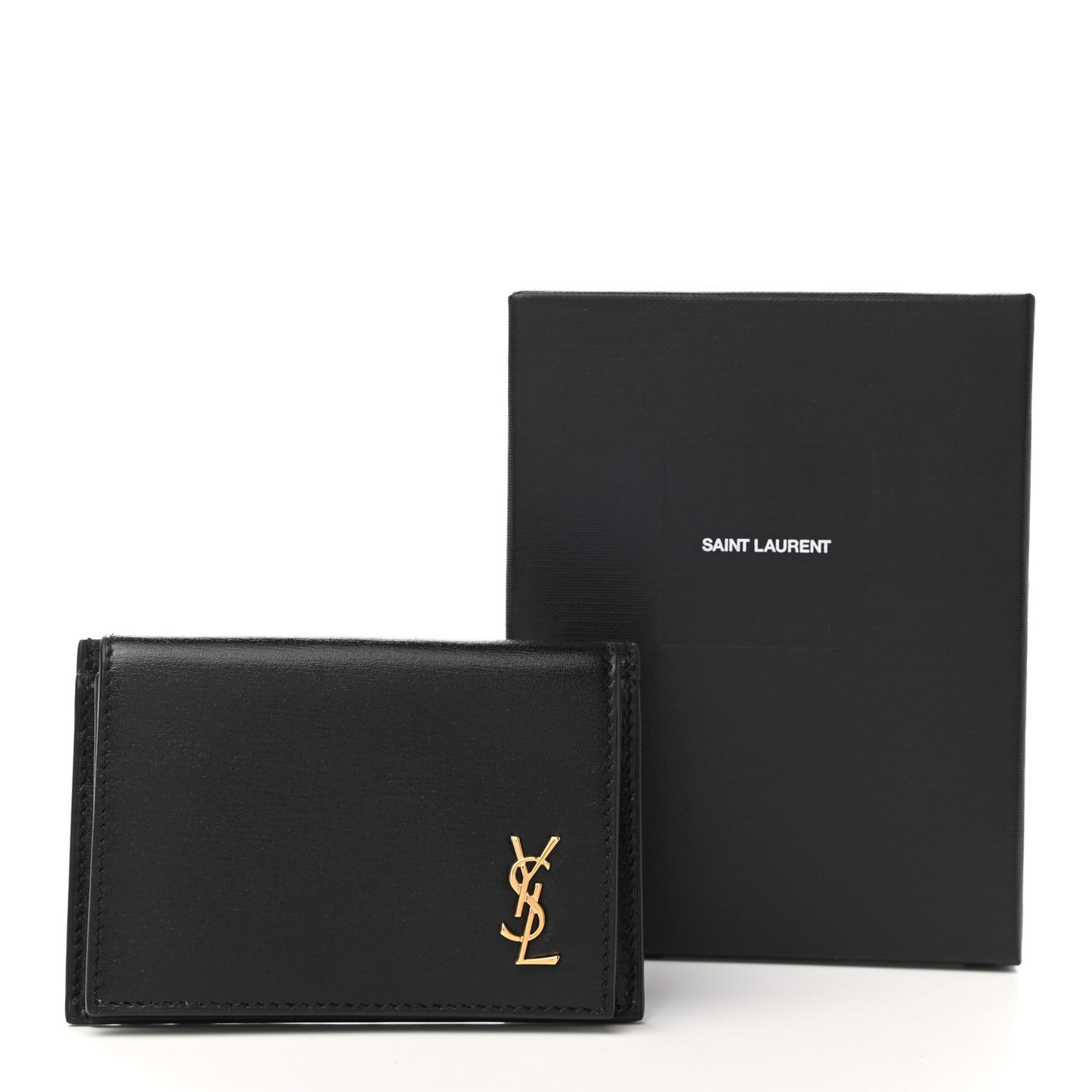 Smooth Calfskin Monogram Coin Pouch Black