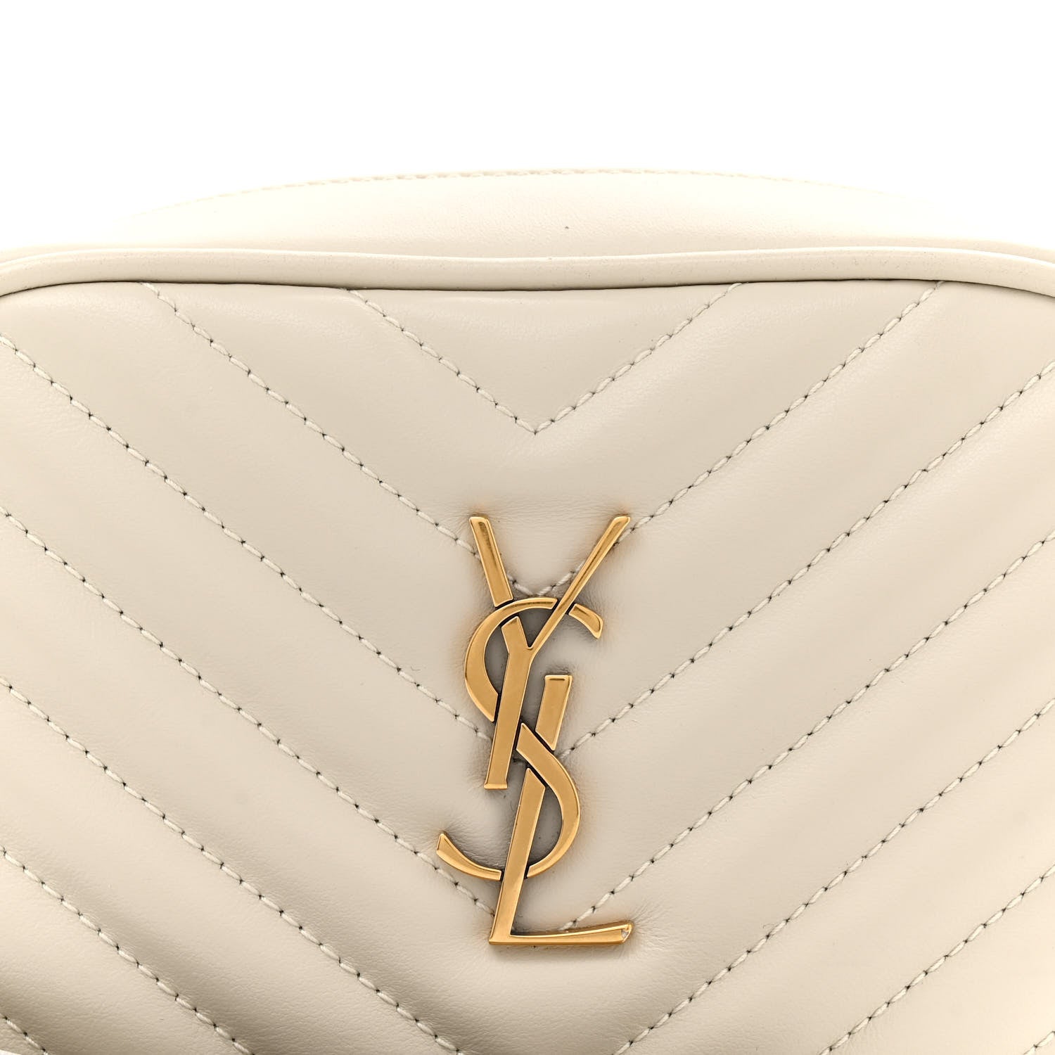 Saint Laurent Calfskin Matelasse Monogram Lou Belt Bag Ivory 8 of 12
