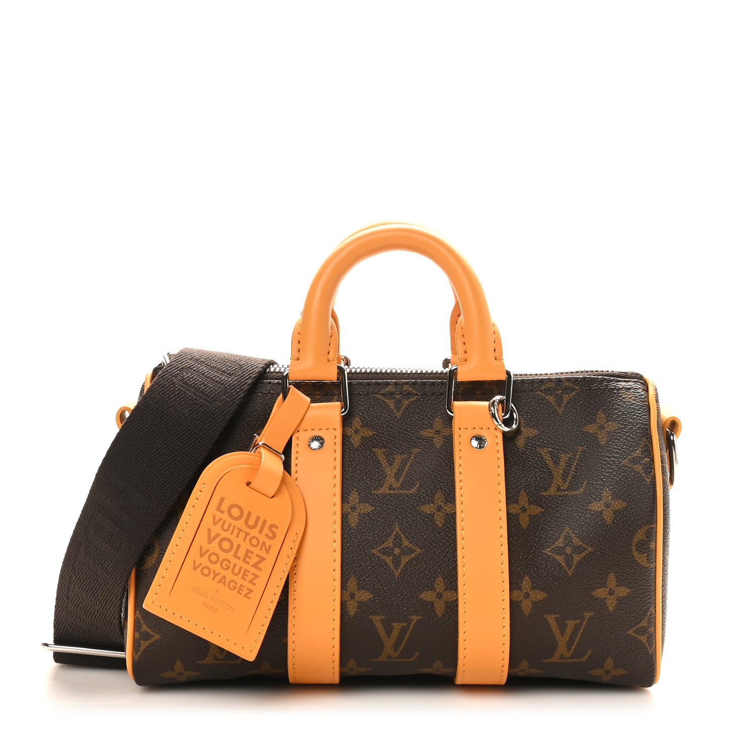Monogram Macassar LV Colormania Keepall Bandouliere 25 Safran Yellow