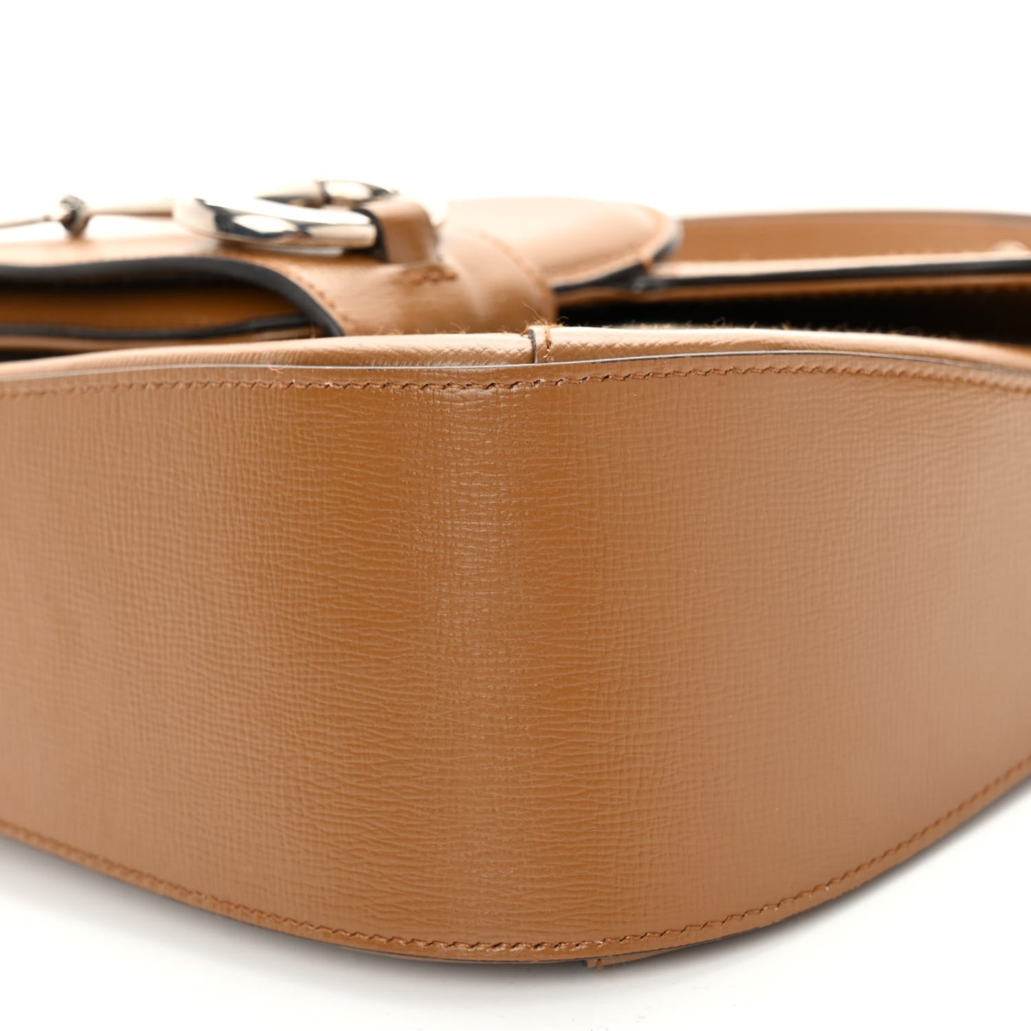 Monogram Small Horsebit 1955 Asymmetric Shoulder Bag Beige Brown Sugar