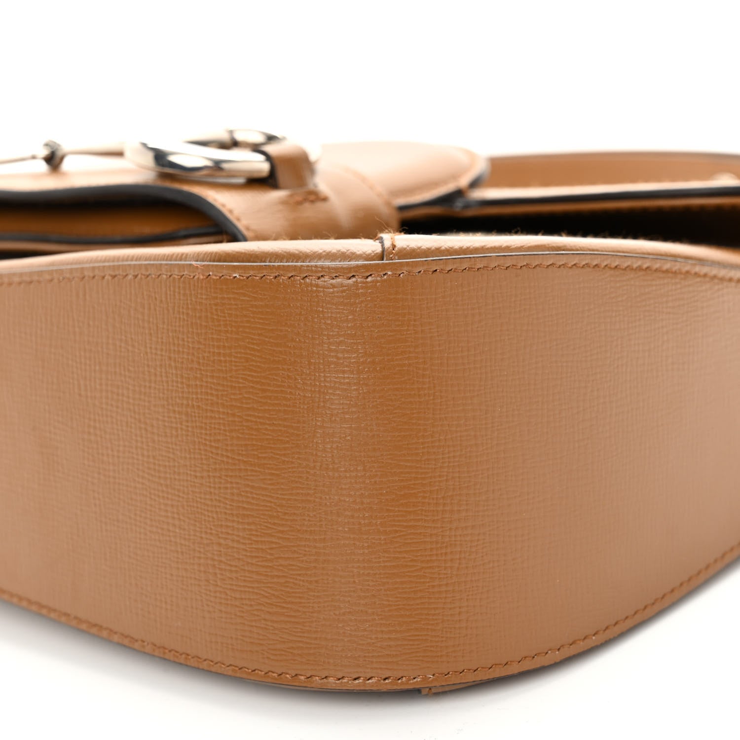 Gucci Monogram Small Horsebit 1955 Asymmetric Shoulder Bag Beige Brown Sugar 9 of 9