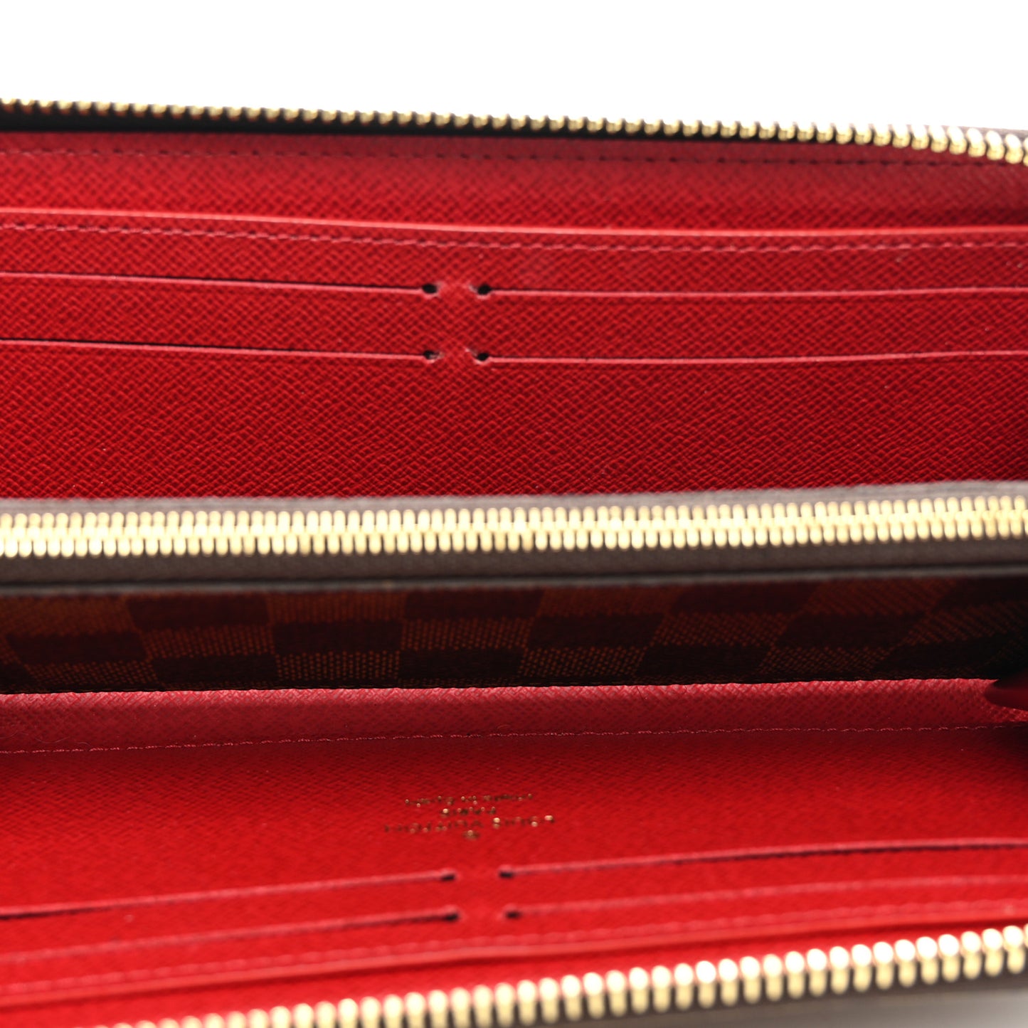 Damier Ebene Clemence Wallet Cherry