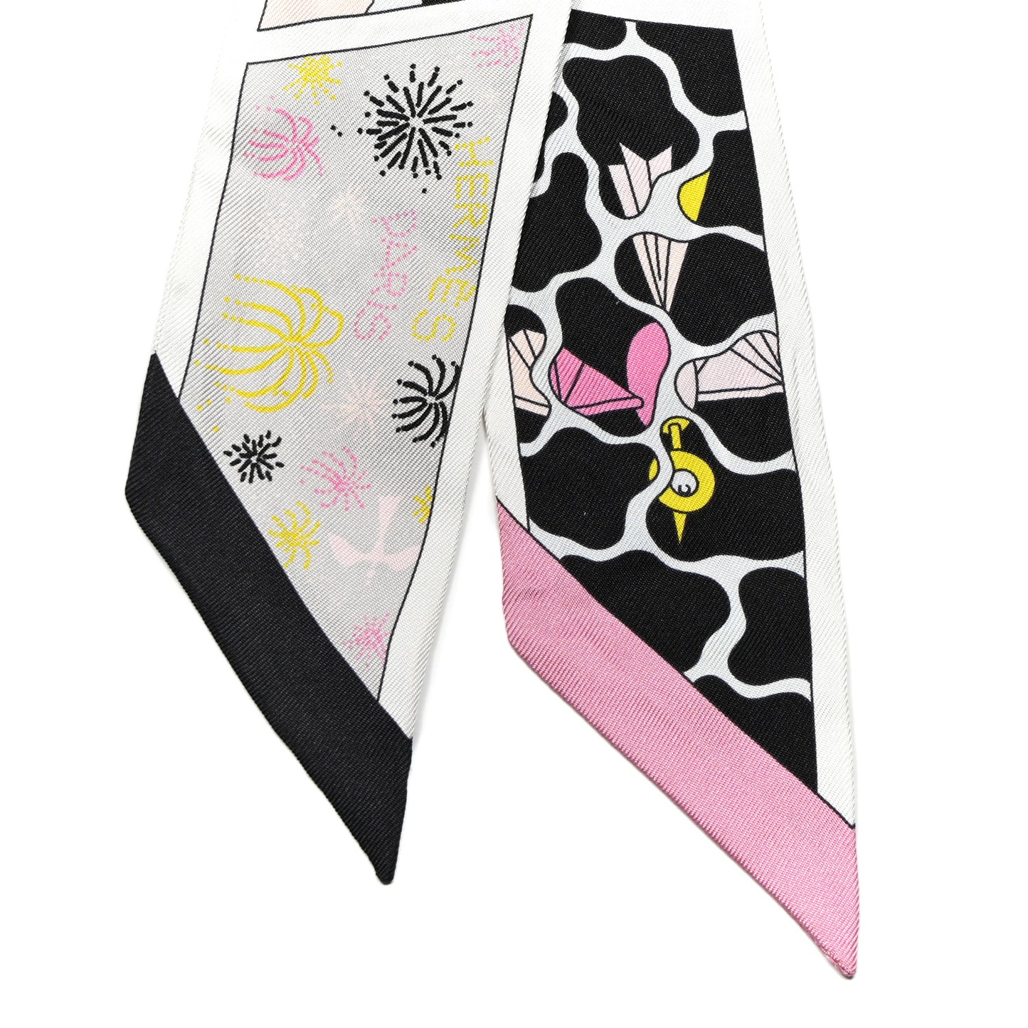 Silk Factory Suite Twilly Black Rose Jaune
