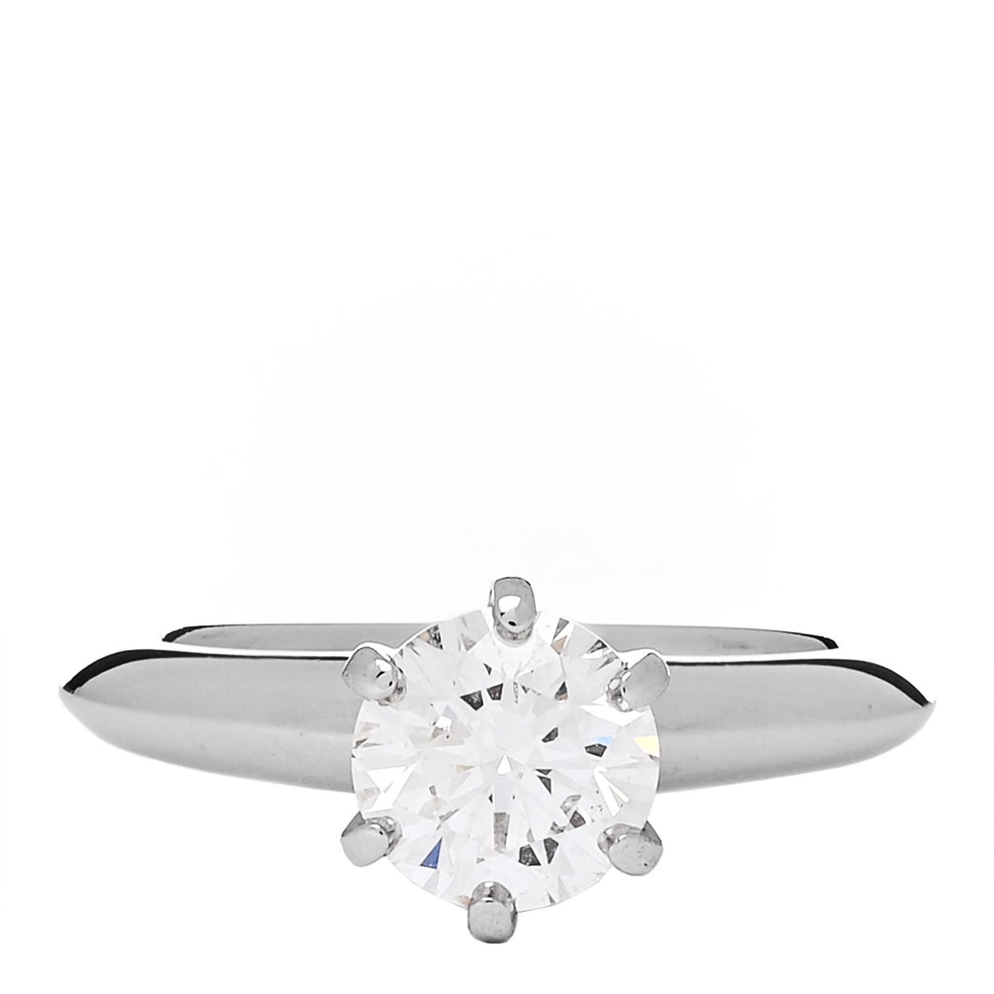 Platinum Diamond 1.02ct Solitaire Engagement Ring 48 4.5