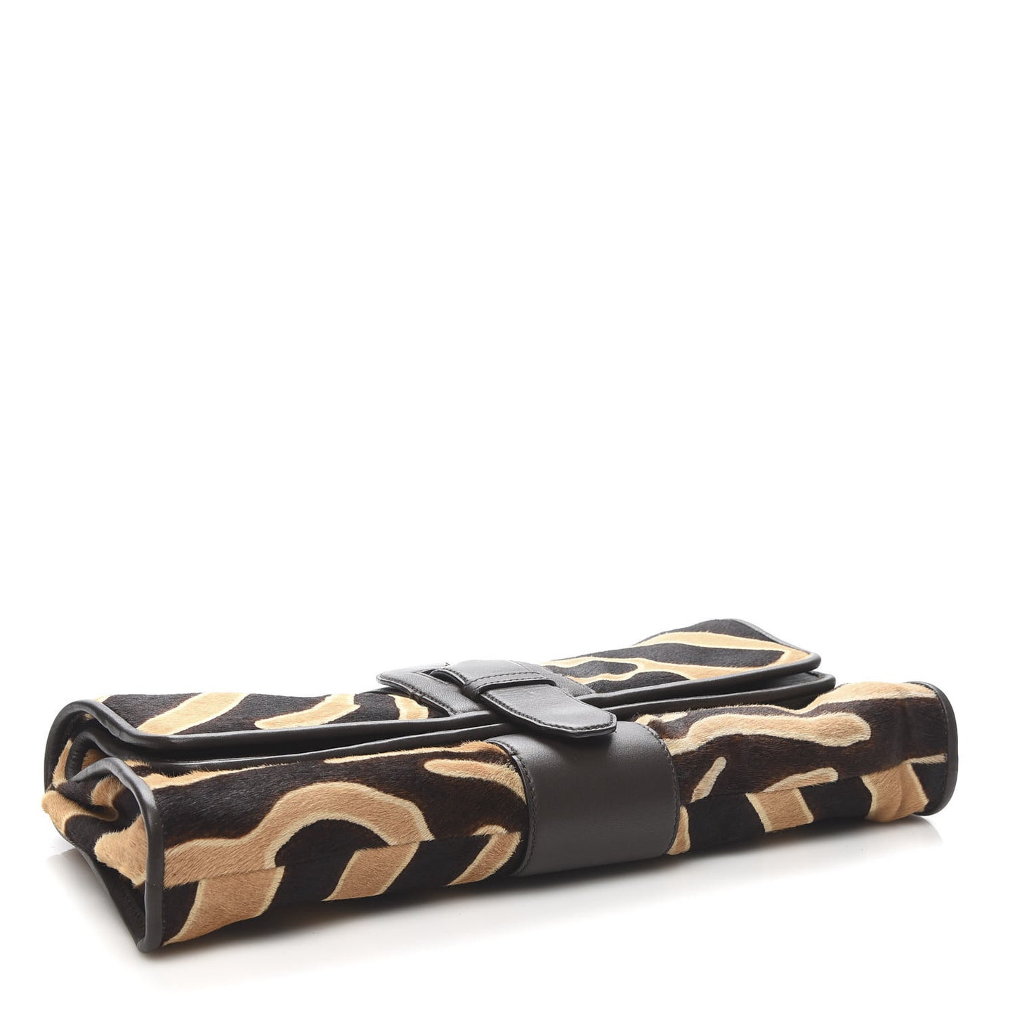 Pony Hair Liv Clutch Zibrown Gold