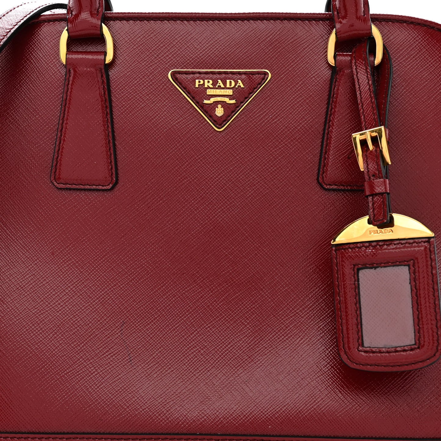 Saffiano Vernice Medium Open Promenade Tote Rosso