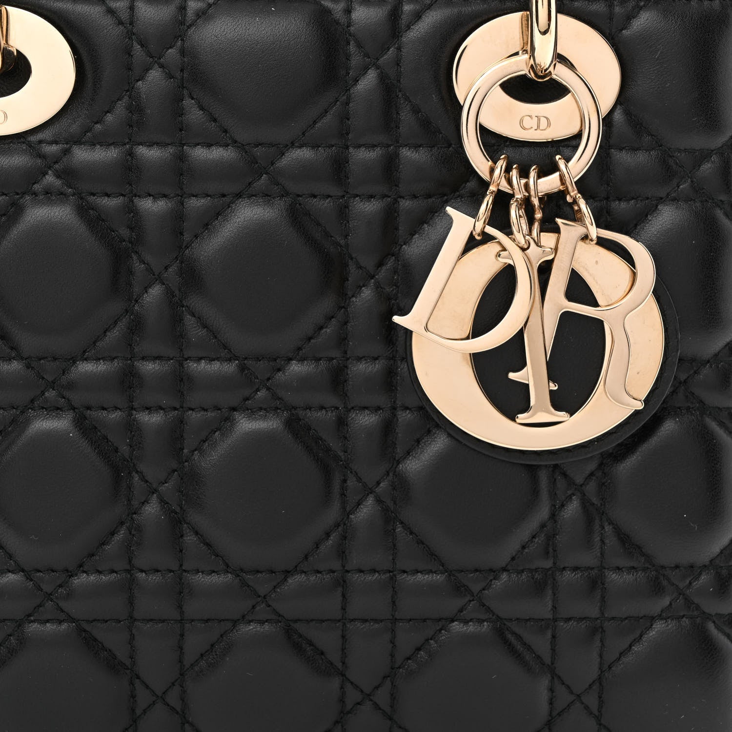 Christian Dior Lambskin Cannage Small Lucky Badges My Lady Dior Black 8 of 10