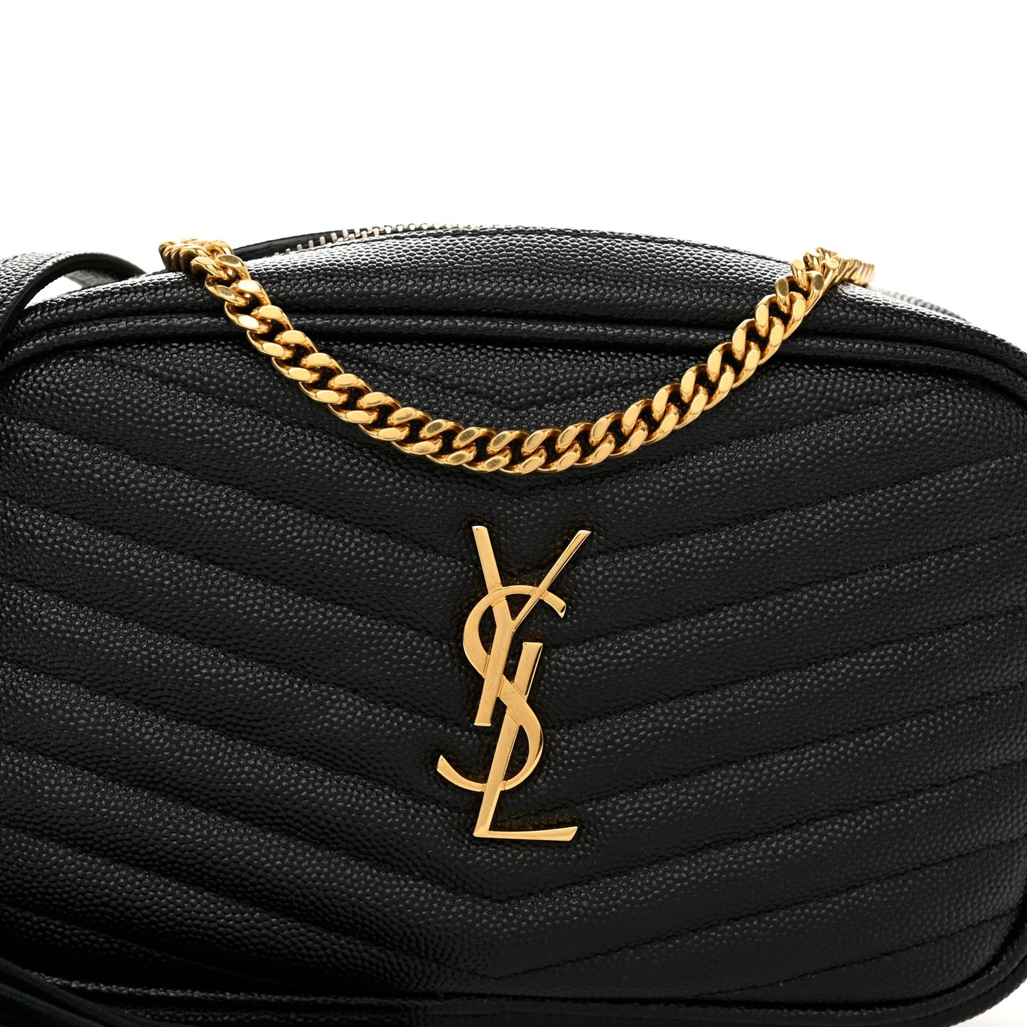 Grain De Poudre Matelasse Monogram Mini Lou Camera Bag Black