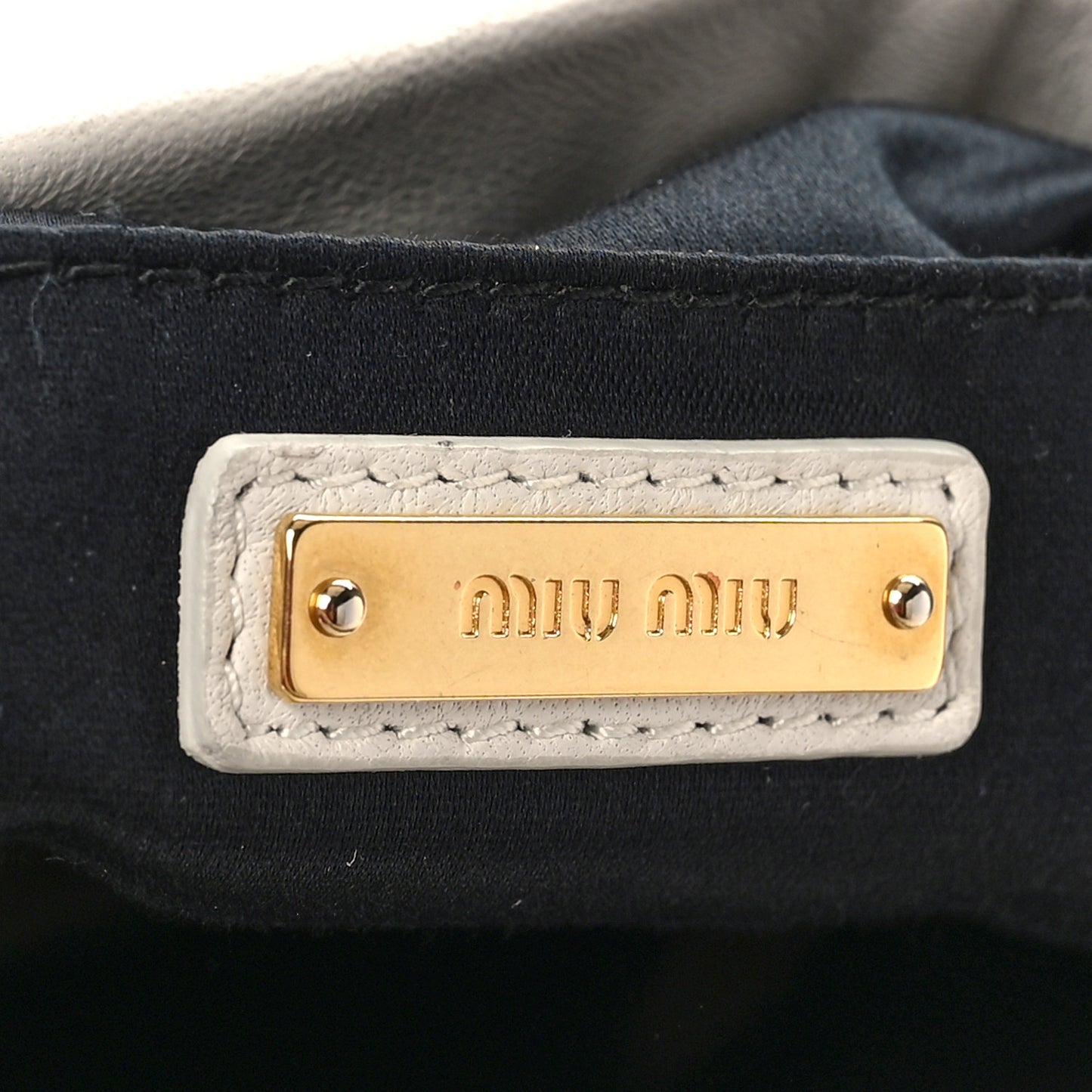 Nappa Matelasse Small Bucket Bag White