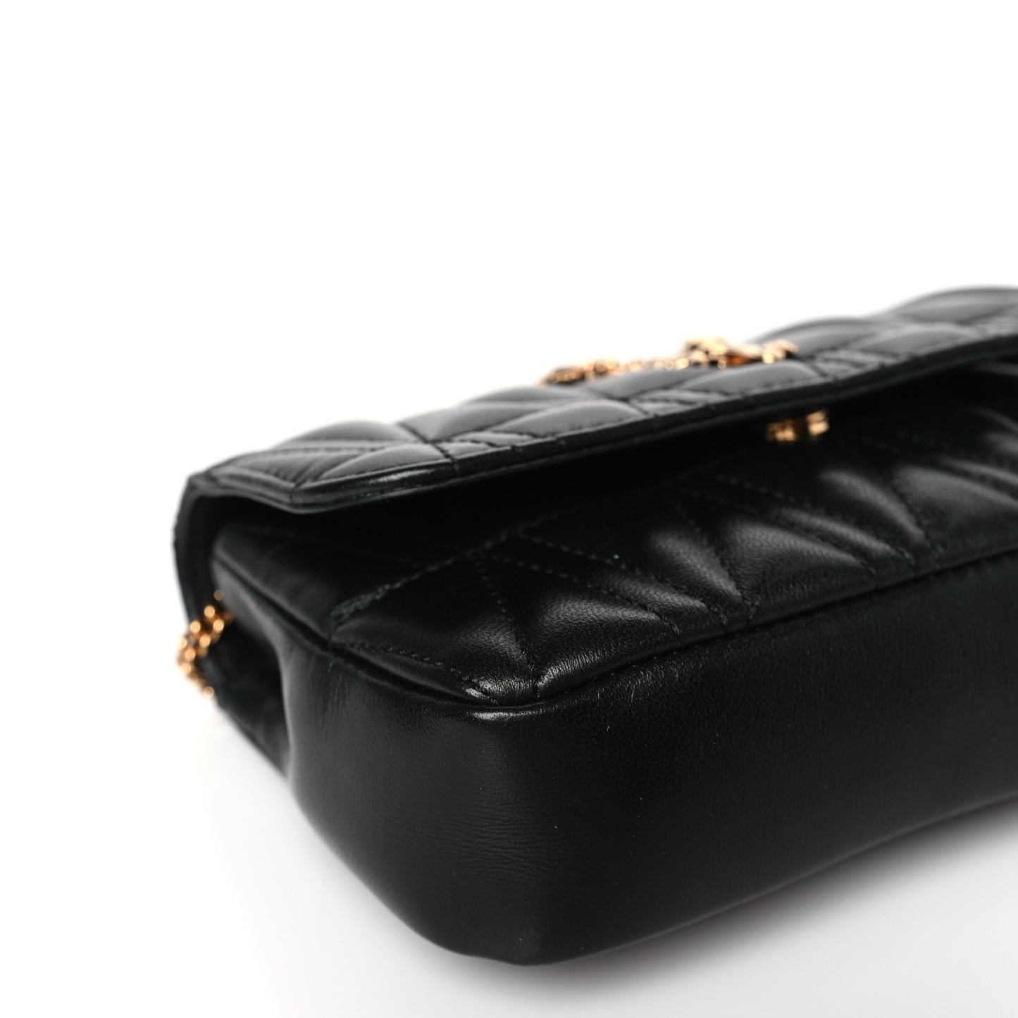 Nappa Quilted Virtus Evening Bag Black