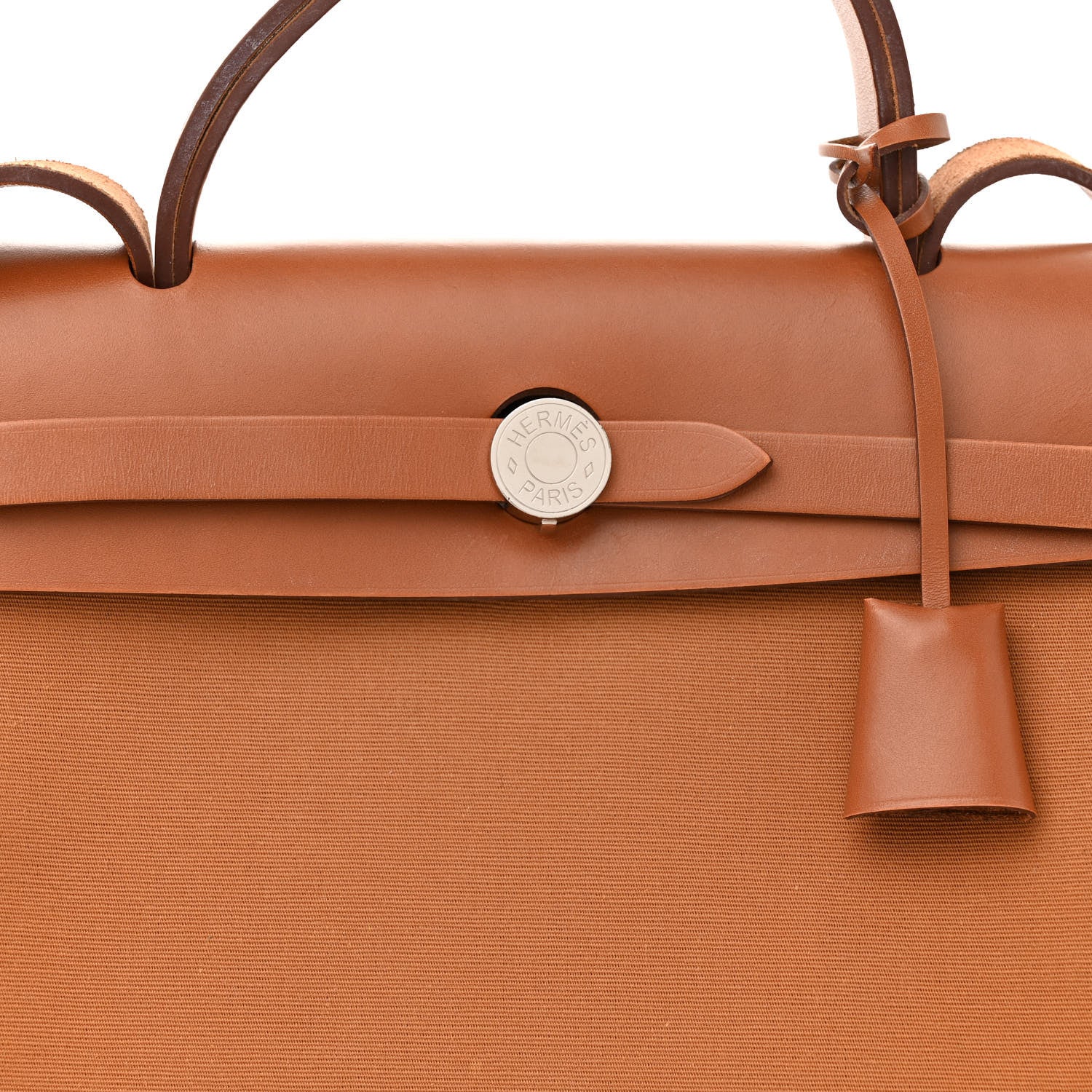 Hermes Toile Officier Vache Hunter Verso Herbag Zip PM 31 Dune Magnolia Fauve 9 of 18