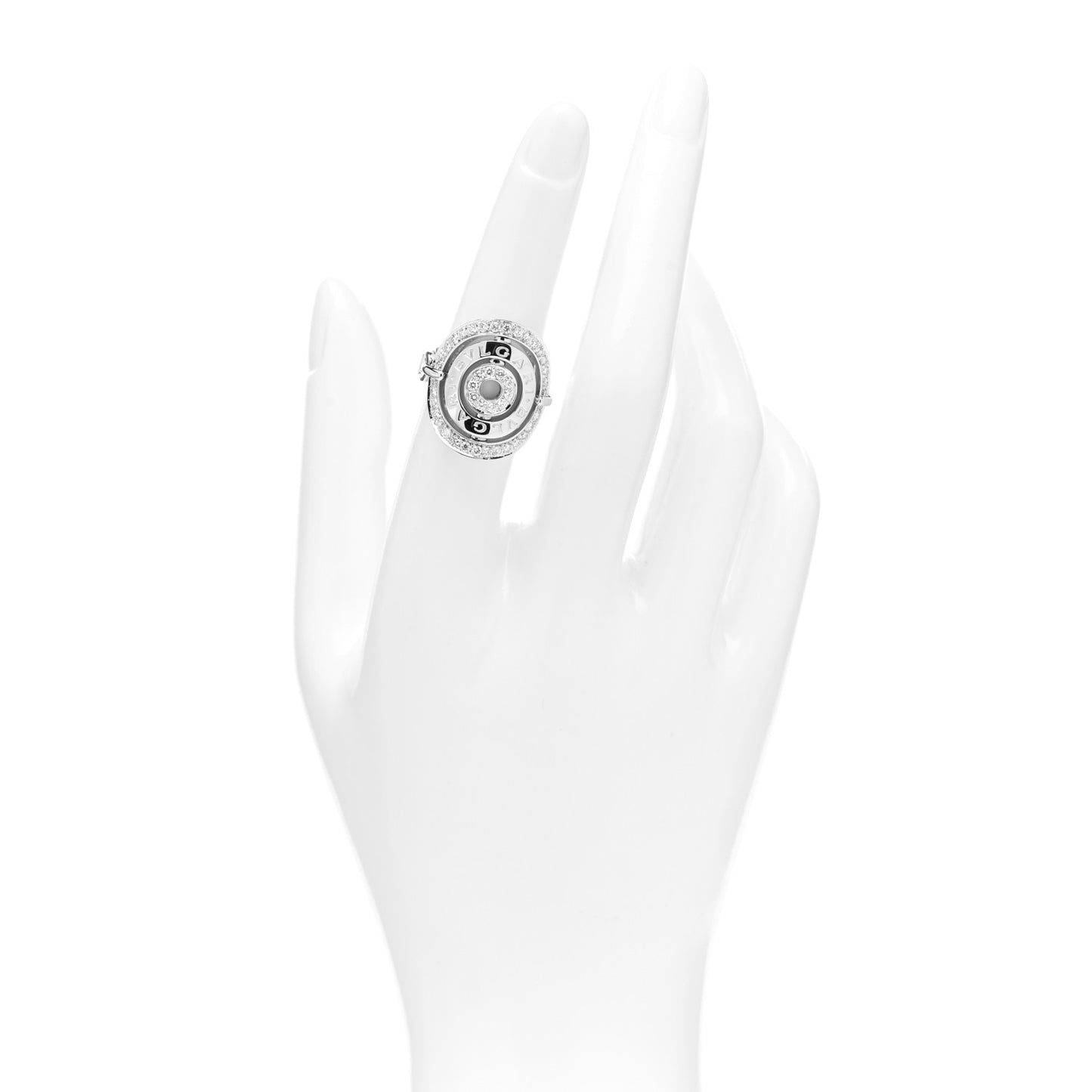 18K White Gold Diamond Astrale Oval Ring 51 5.75