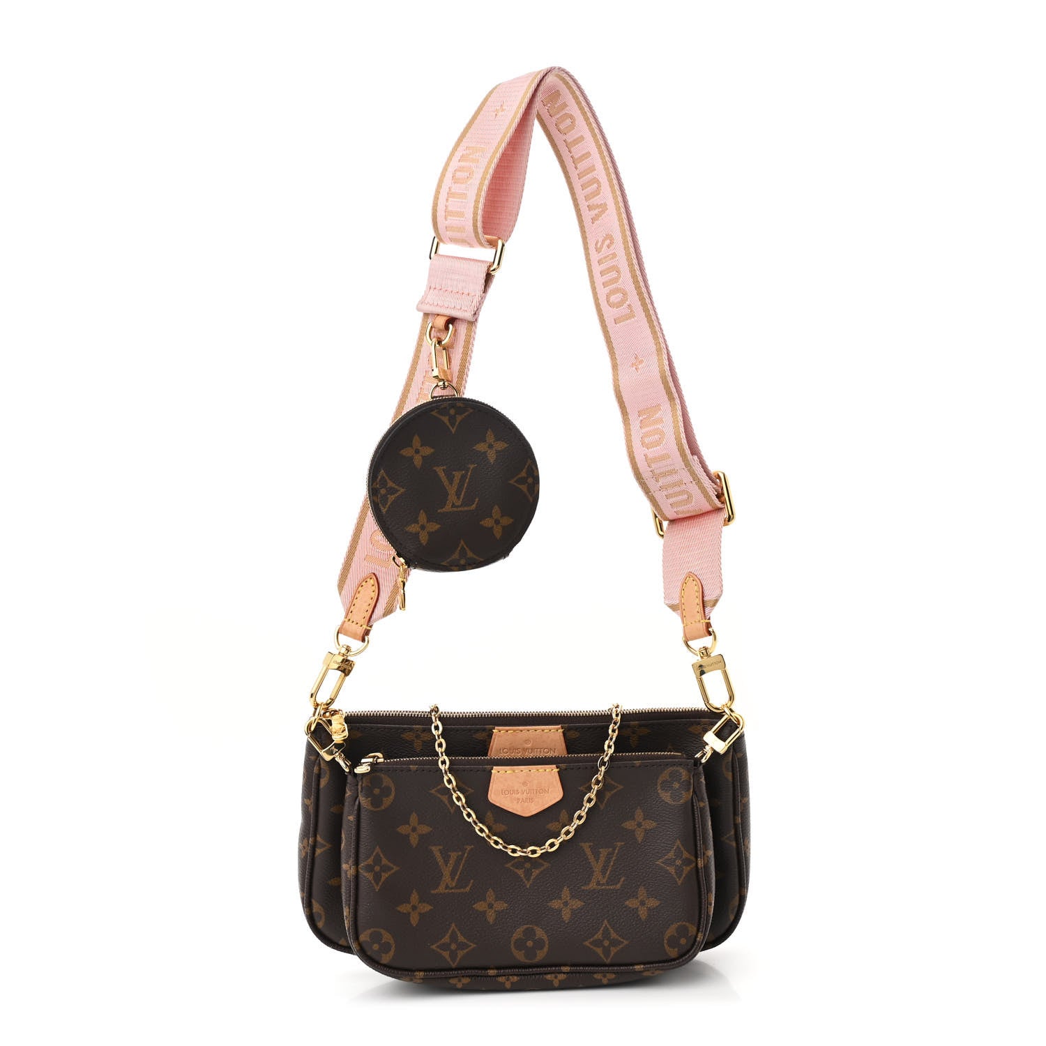 Louis Vuitton Monogram Multi Pochette Accessories Rose Clair