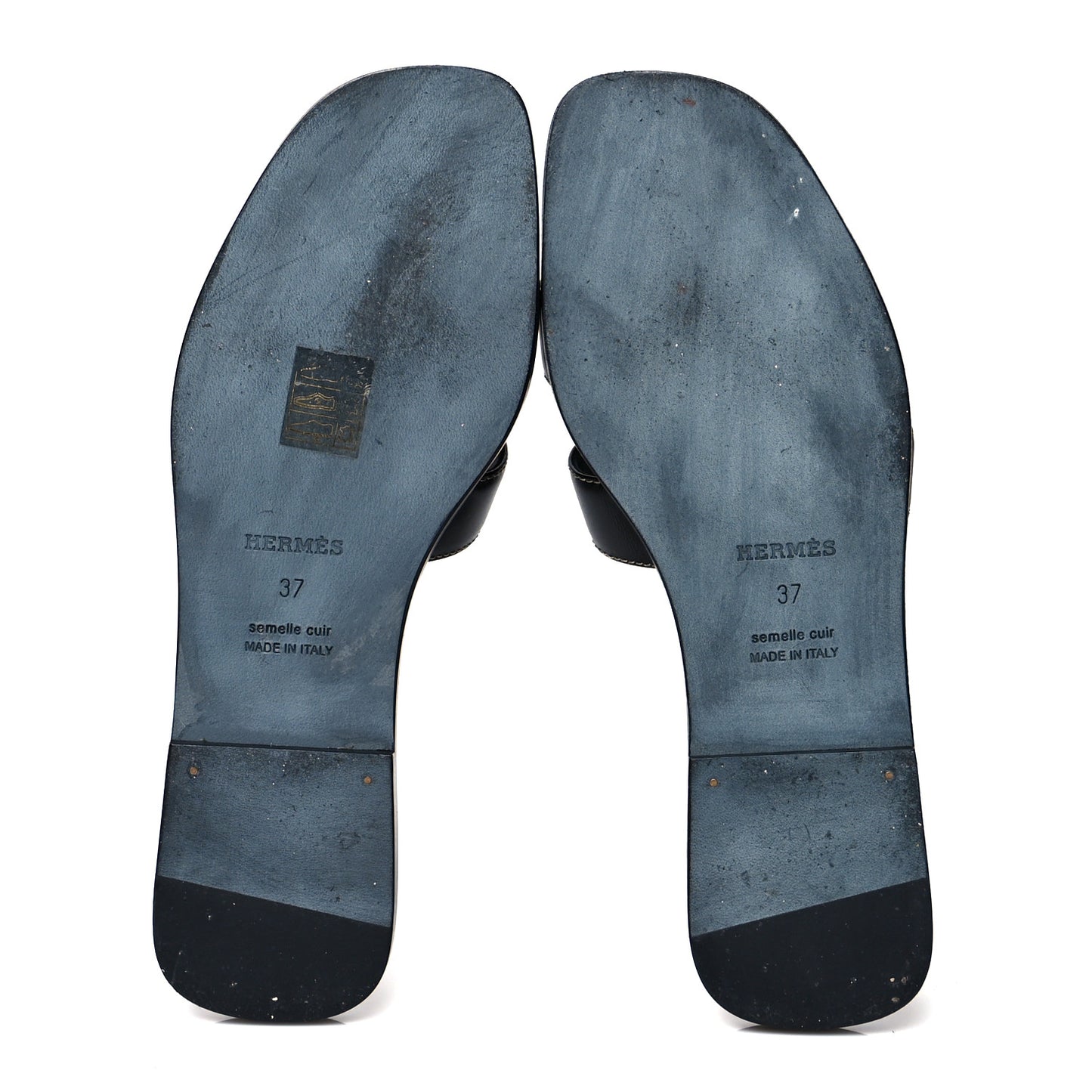 Box Calfskin Oran Sandals 37 Black