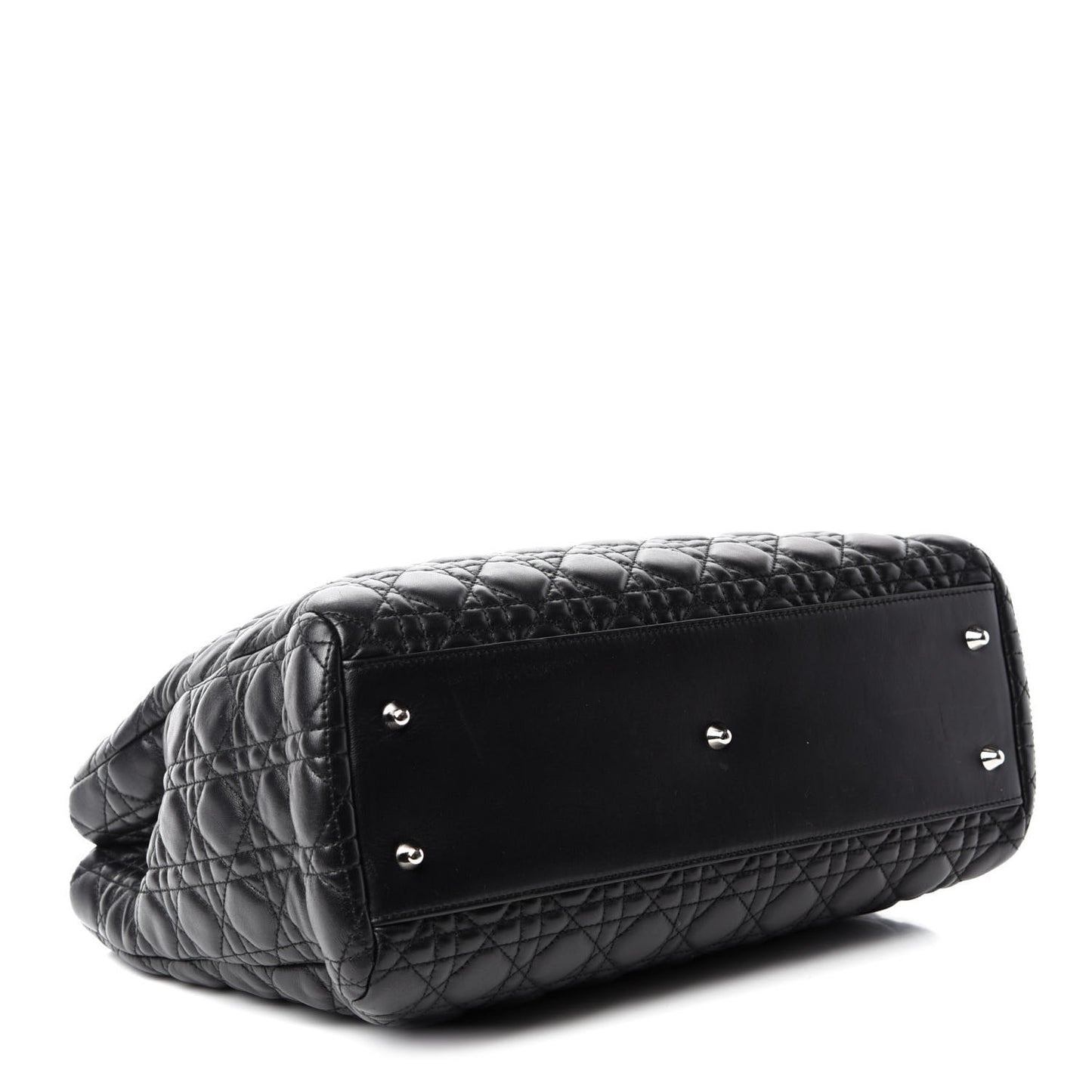 Lambskin Cannage Large Dior Soft Shopping Tote Black