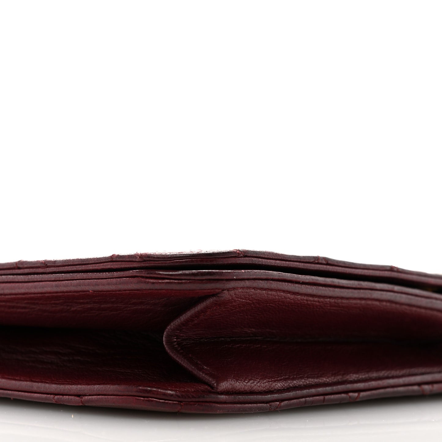 Lambskin Quilted Small Single Flap Bordeaux