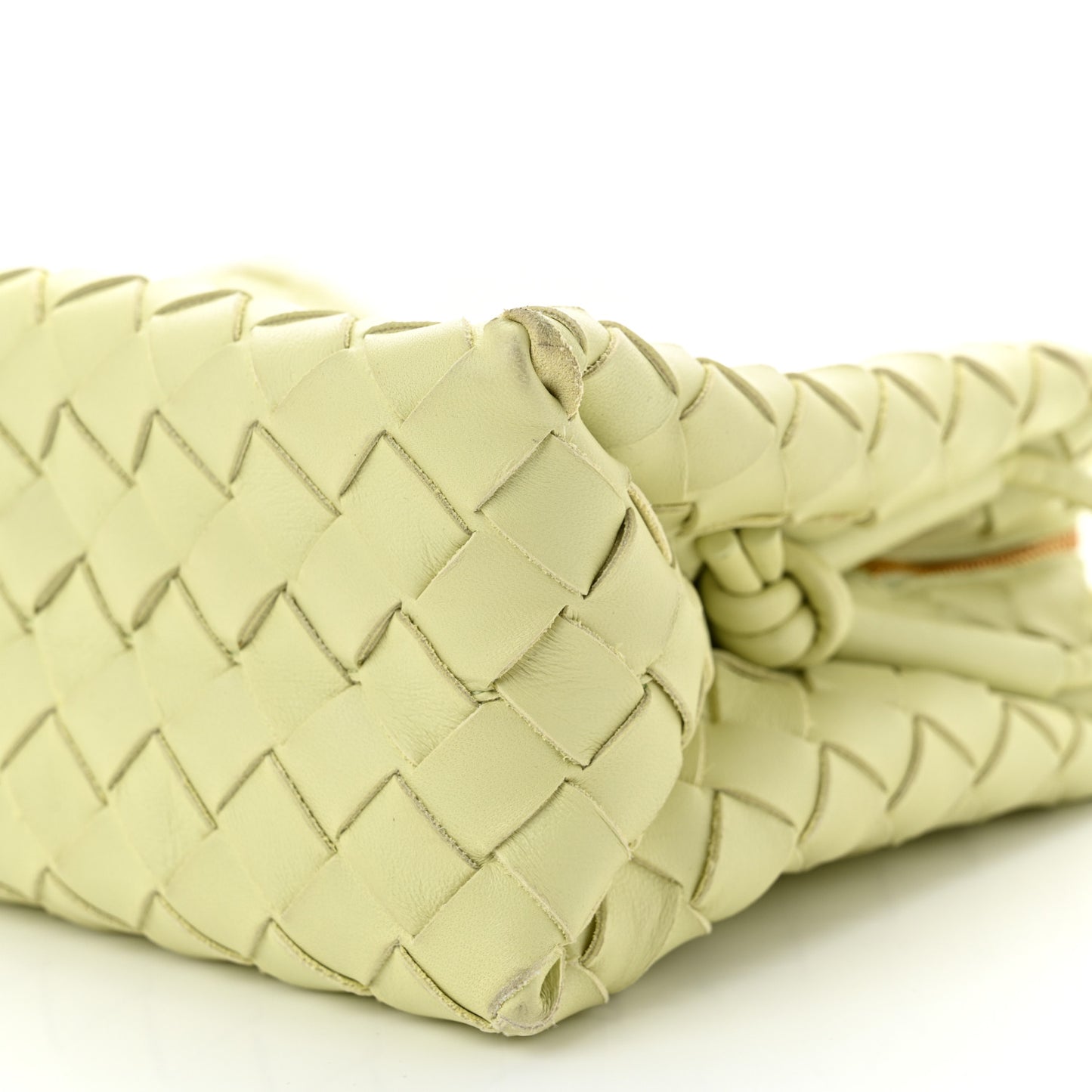 Nappa Intrecciato Small Loop Camera Bag Lemon Washed